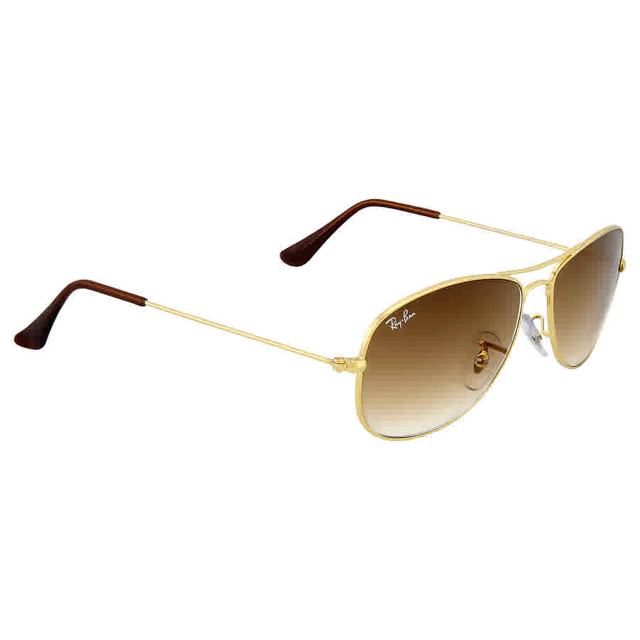Ray Ban Cockpit Light Brown Gradient Aviator Unisex Sunglasses RB3362 001/51 56