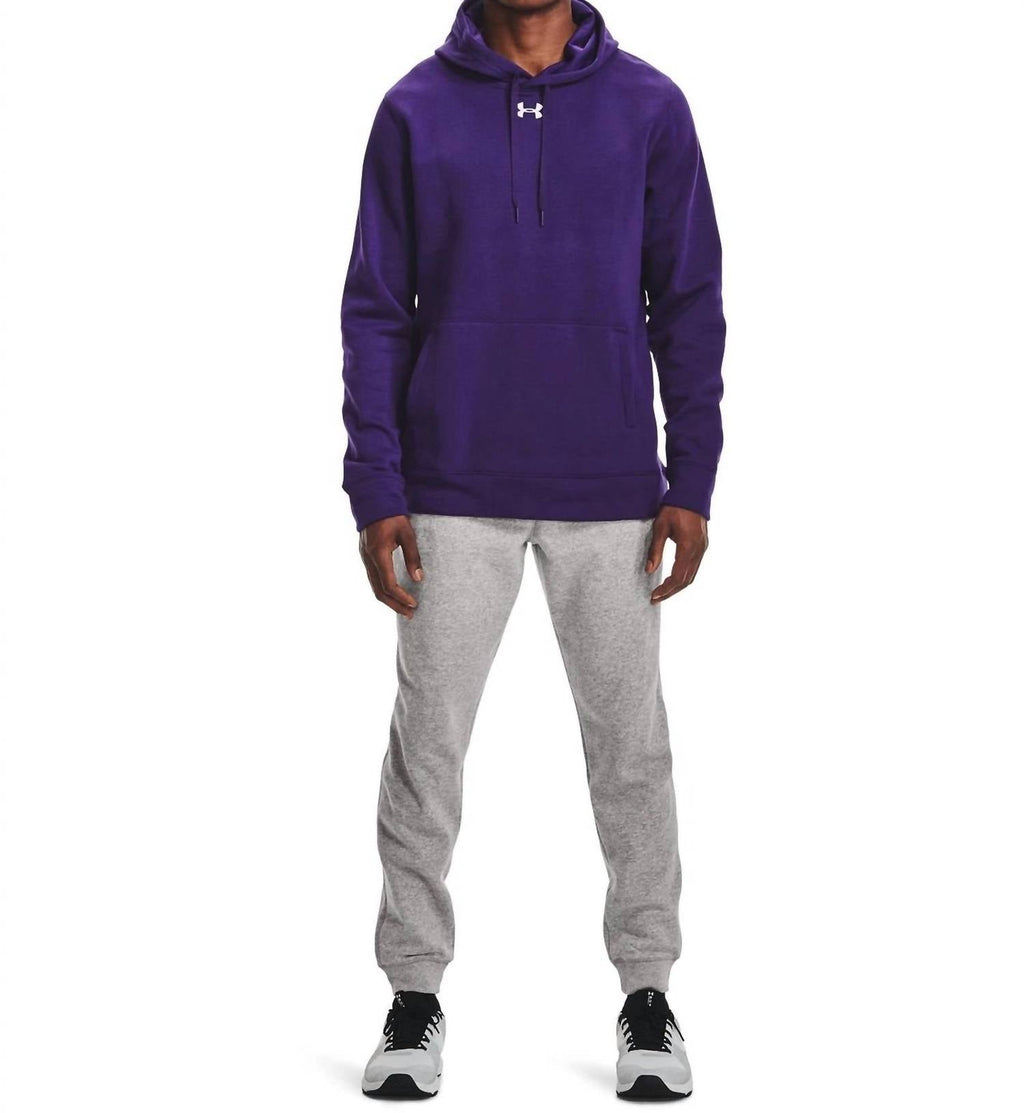 Men's Hustle Fleece Hoody In Purple