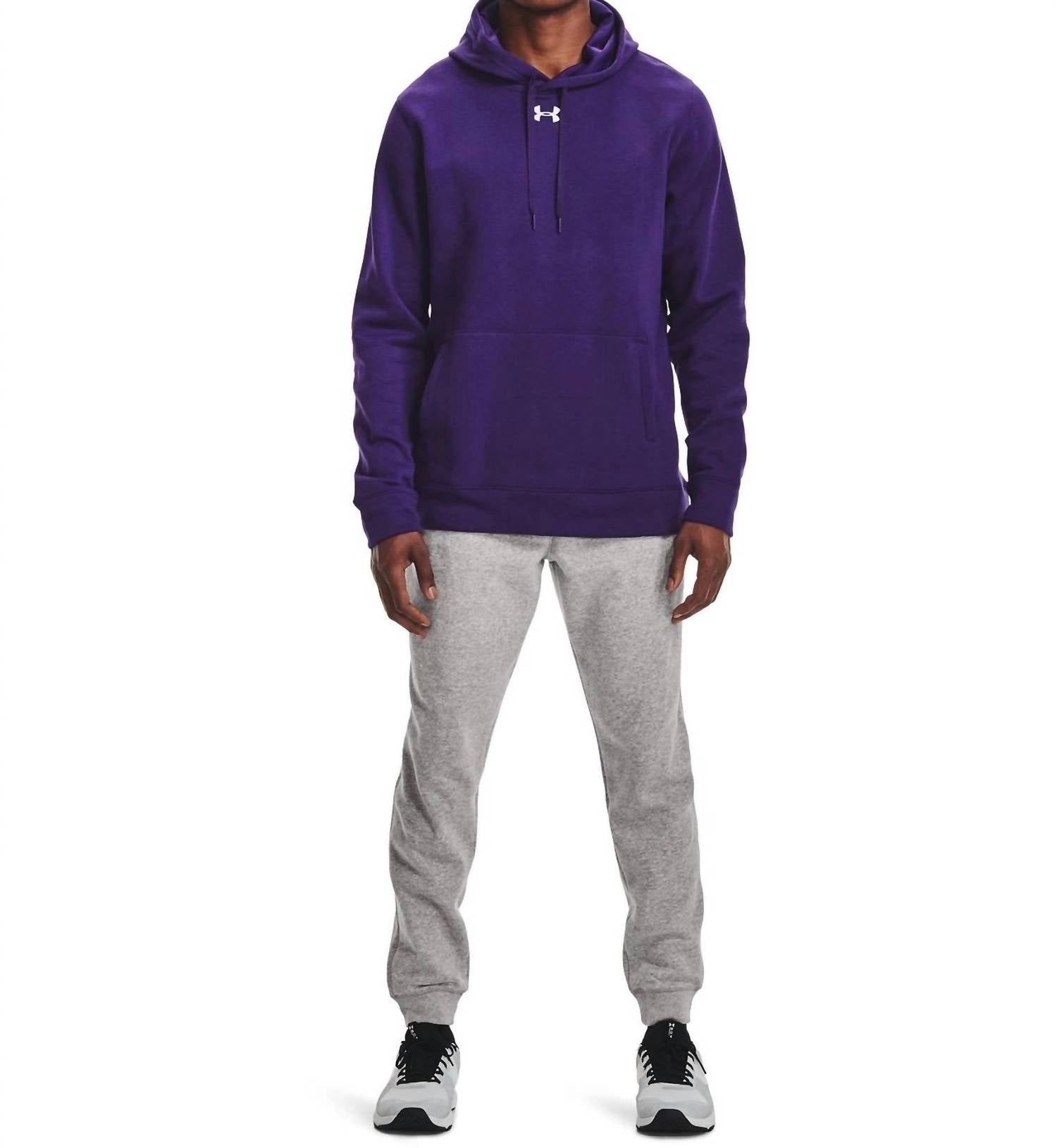 Men's Hustle Fleece Hoody In Purple