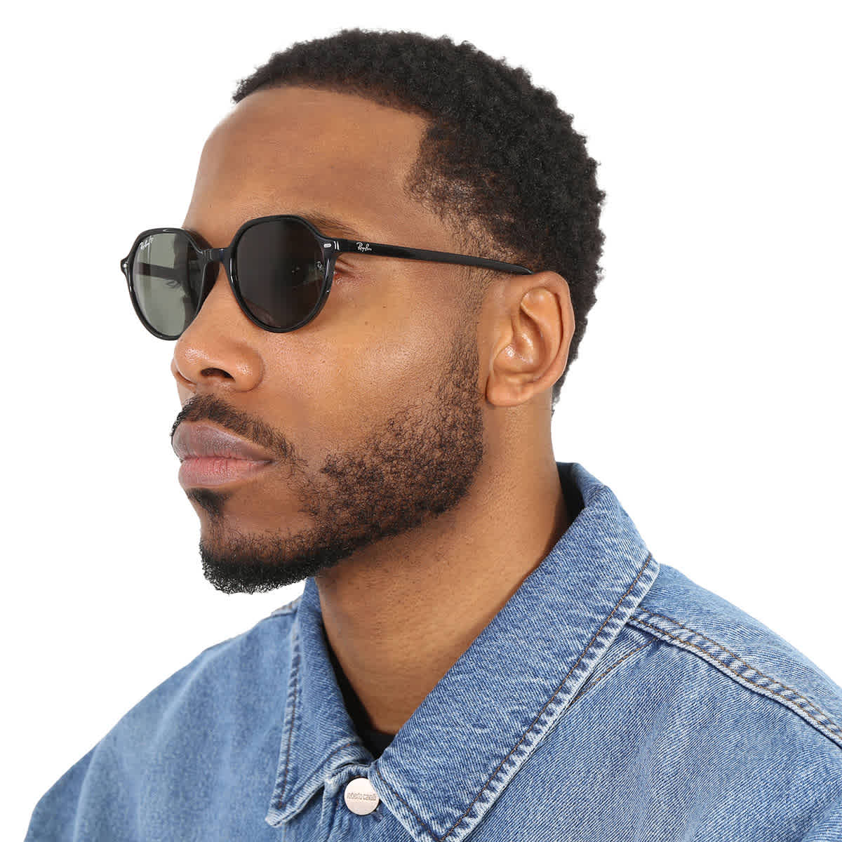Ray Ban Thalia Polarized Green Square Unisex Sunglasses RB2195 901/58 53