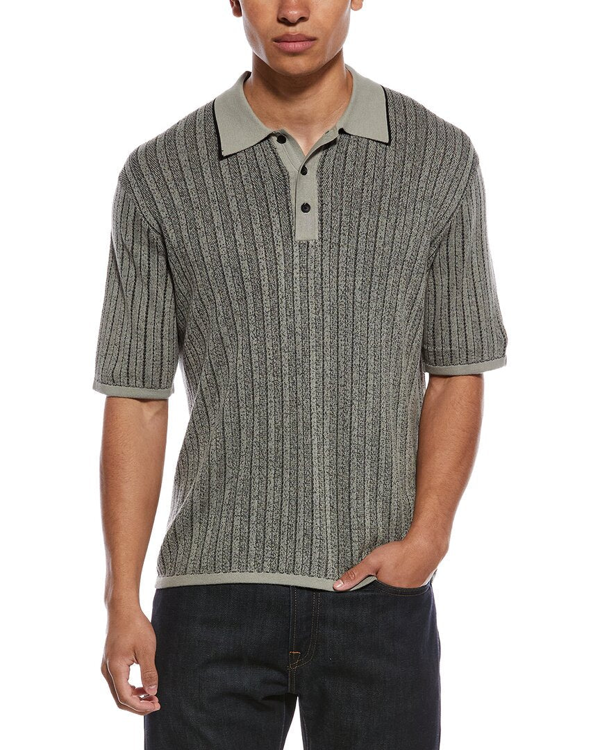 rag & bone Harvey Garment Dyed Polo Shirt