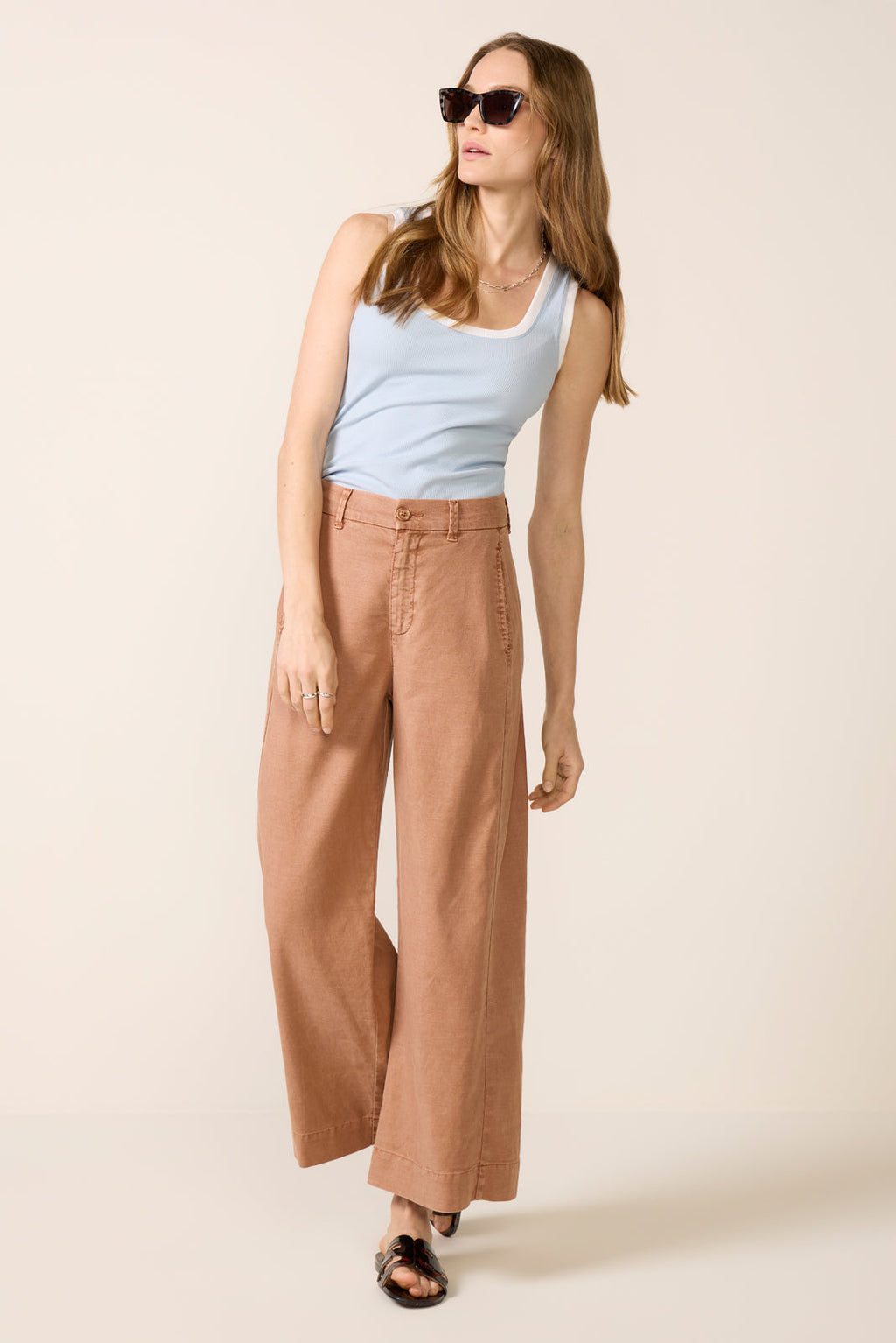 Women's Joelle Stretch Linen Crop Pants