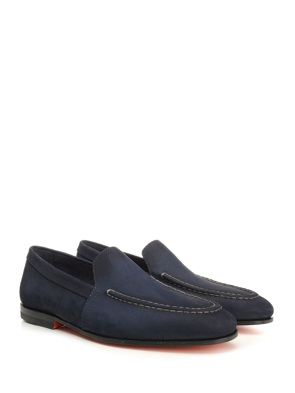 Santoni Men Malibu Suede Moccasin