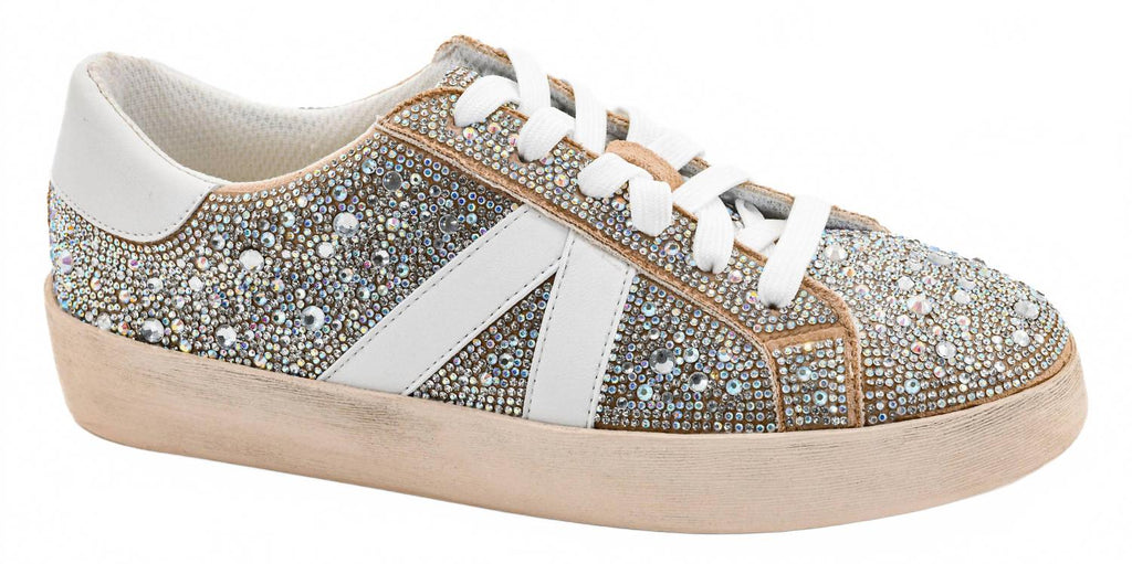 Women's No Chaser Sneaker In Clear Rhinestones