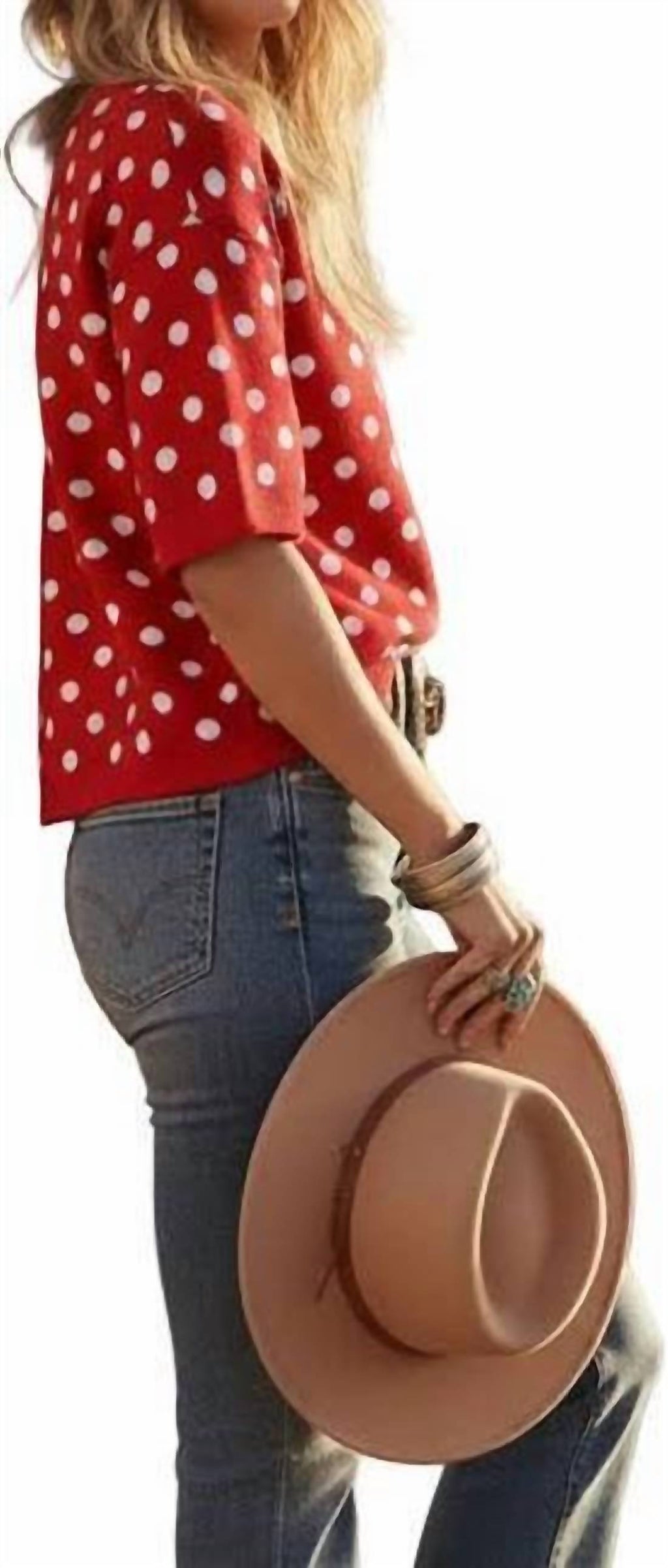Polka Spots Sweater In Red
