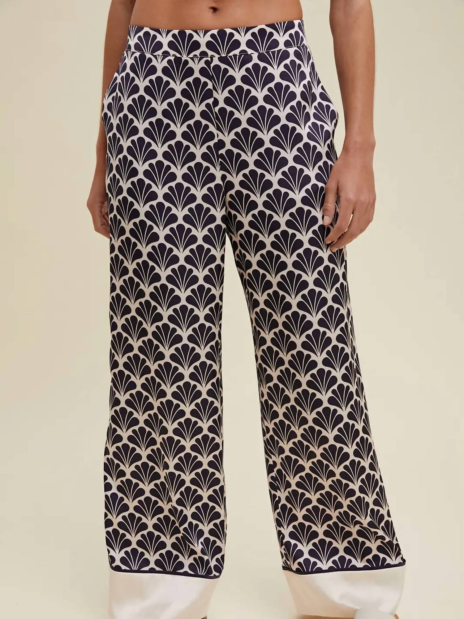 Lux Pant In Ecru/black