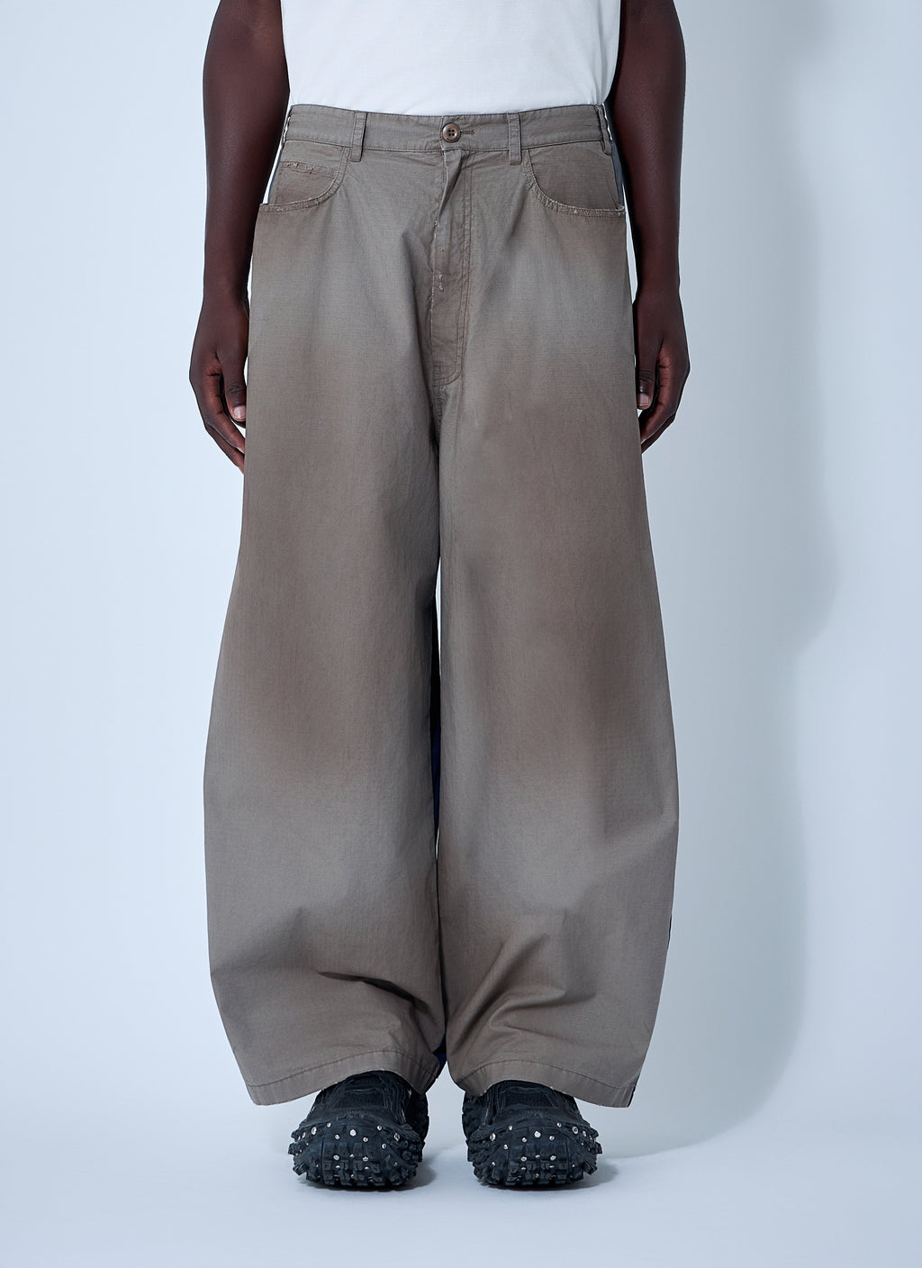 Balenciaga Men Washed Cotton Track Pants