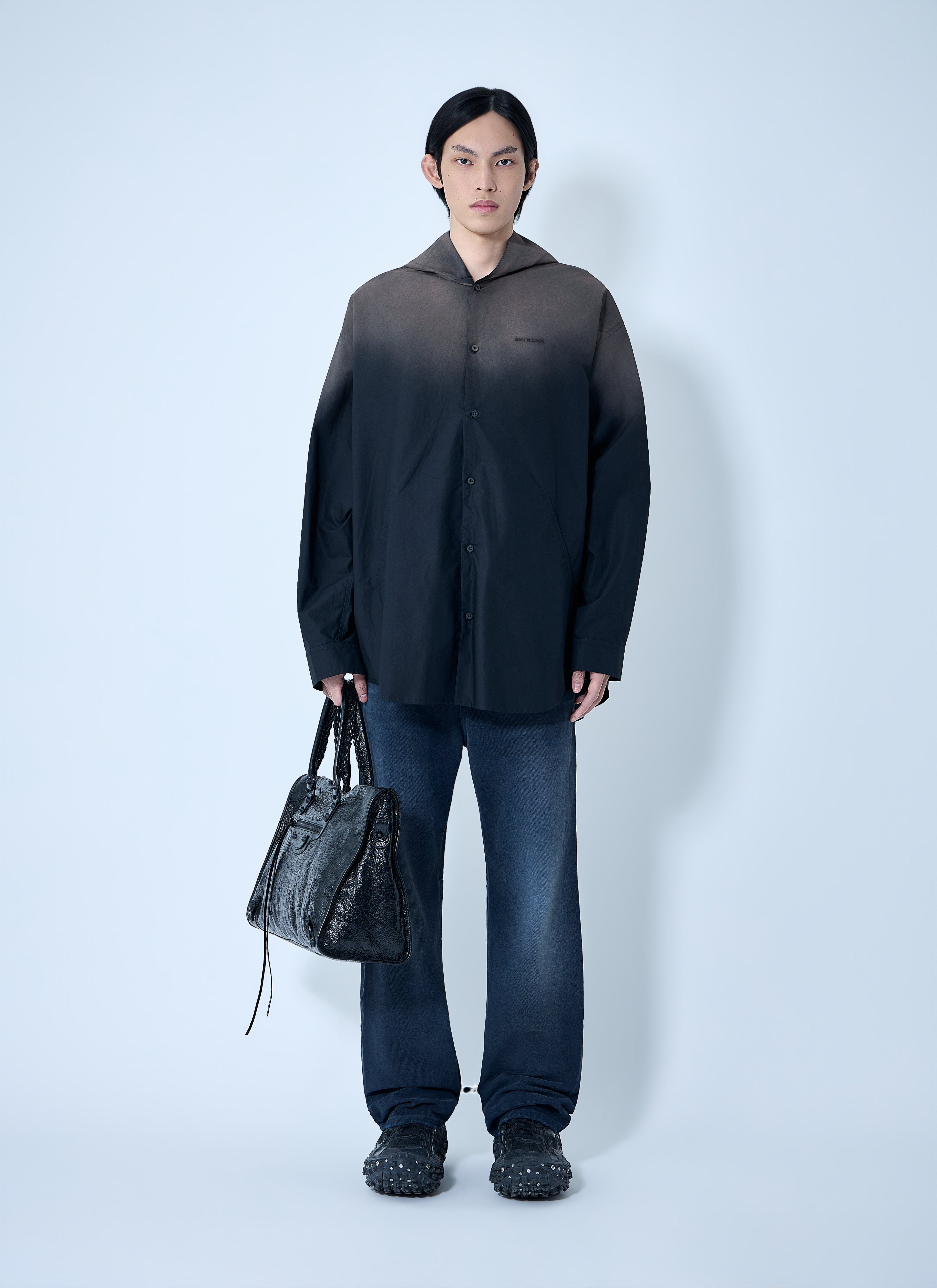 Balenciaga Men Hooded Shirt
