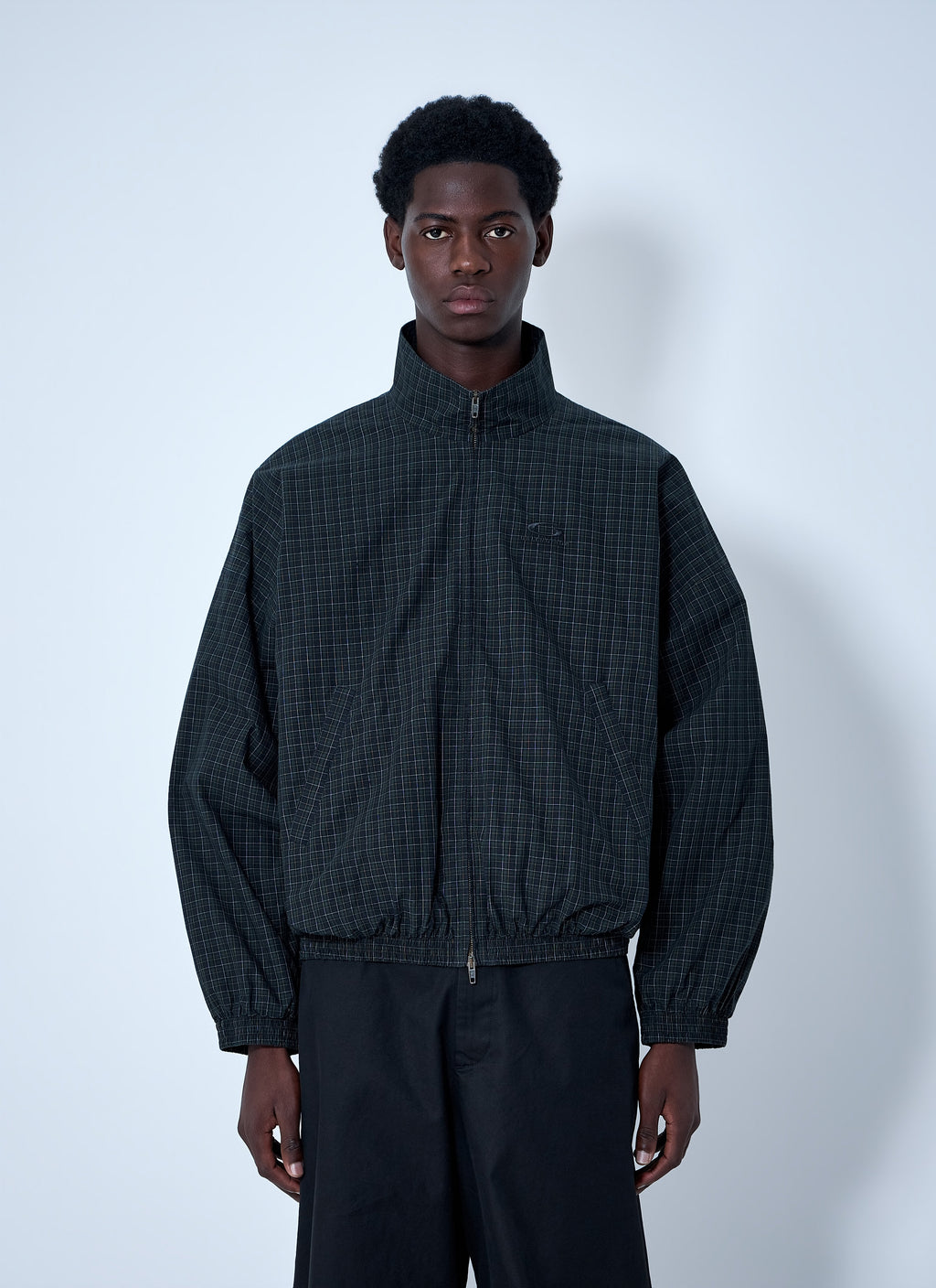 Balenciaga Men Checked Zip Jacket