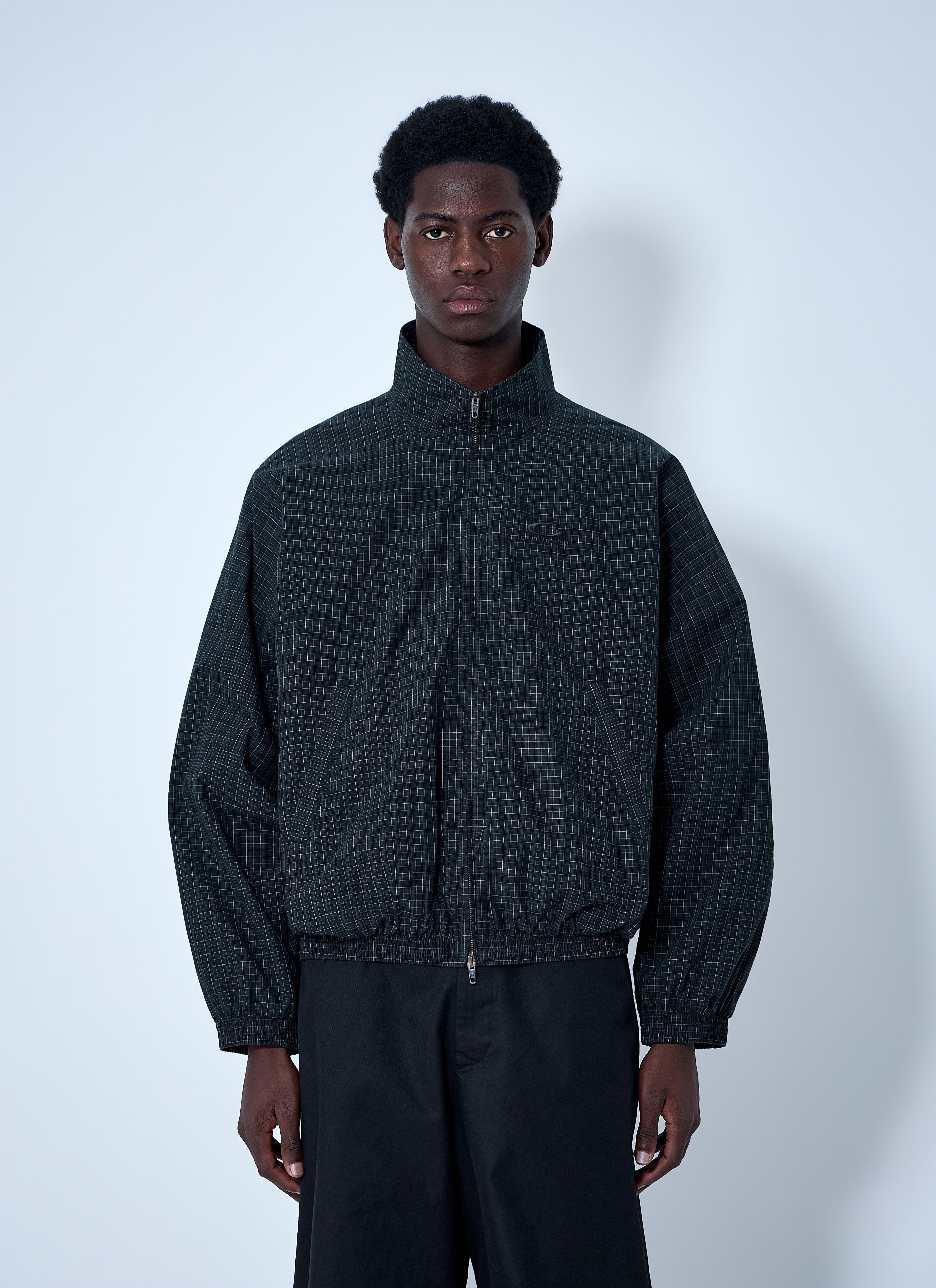 Balenciaga Men Checked Zip Jacket