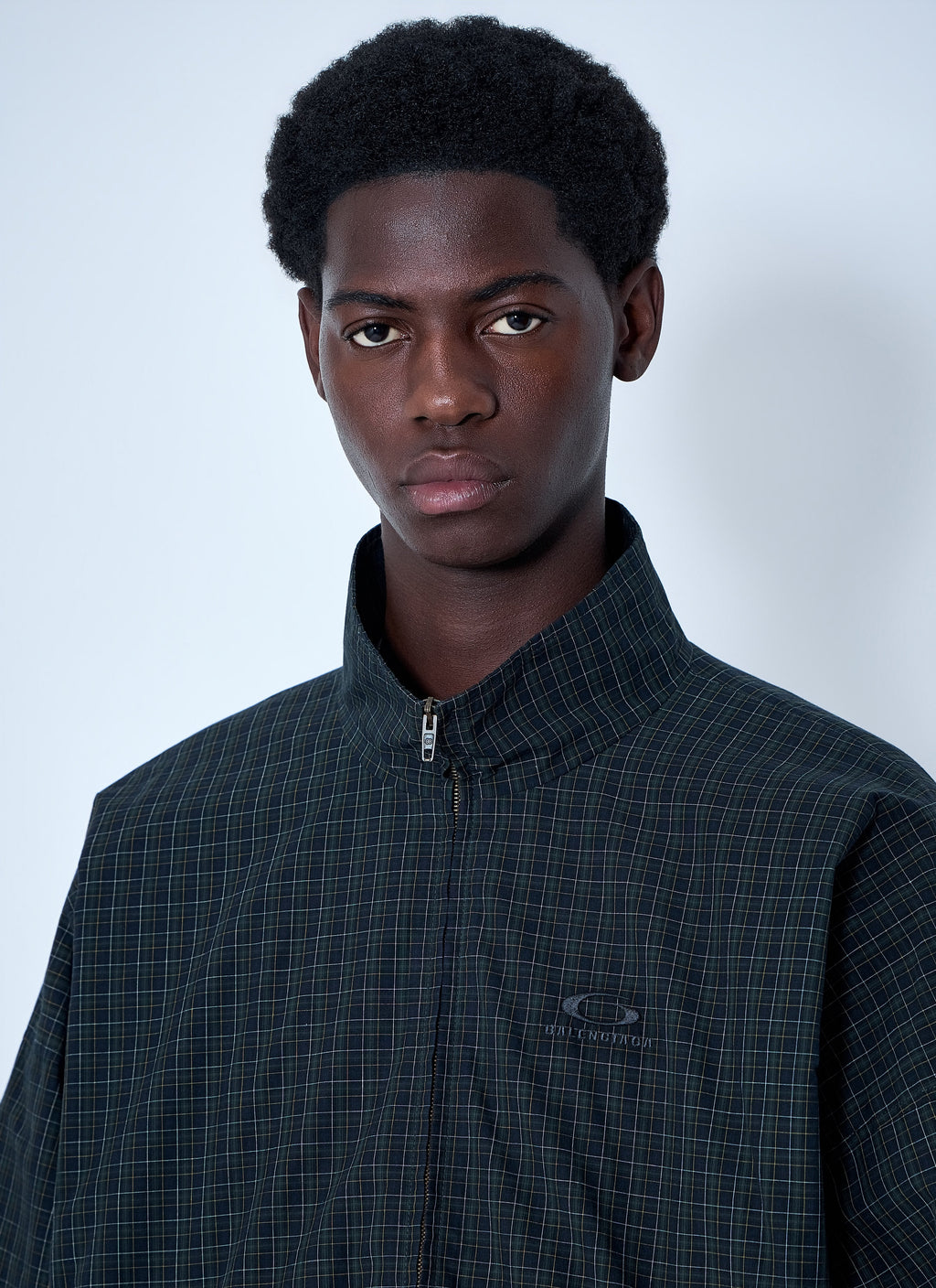 Balenciaga Men Checked Zip Jacket