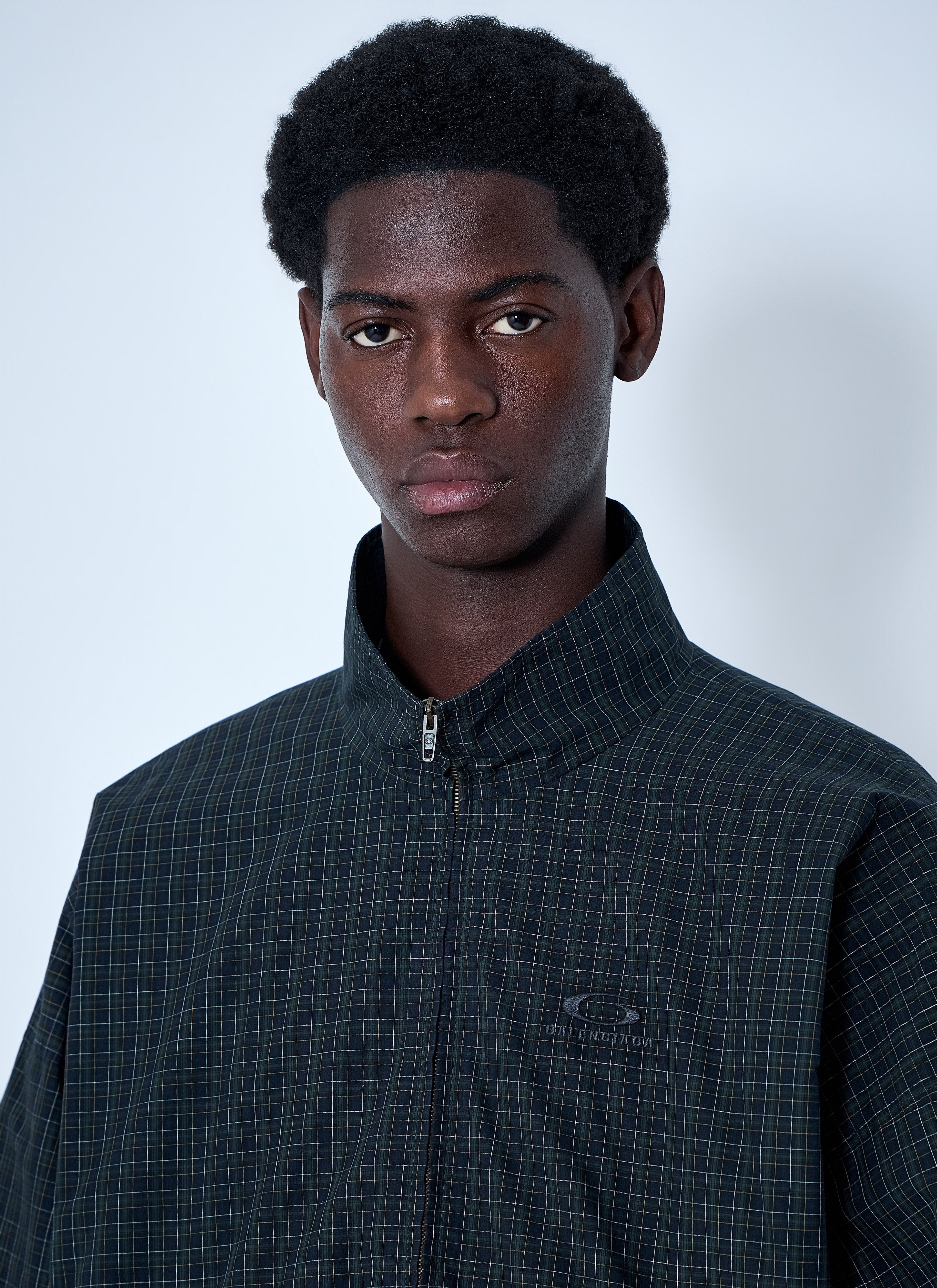 Balenciaga Men Checked Zip Jacket