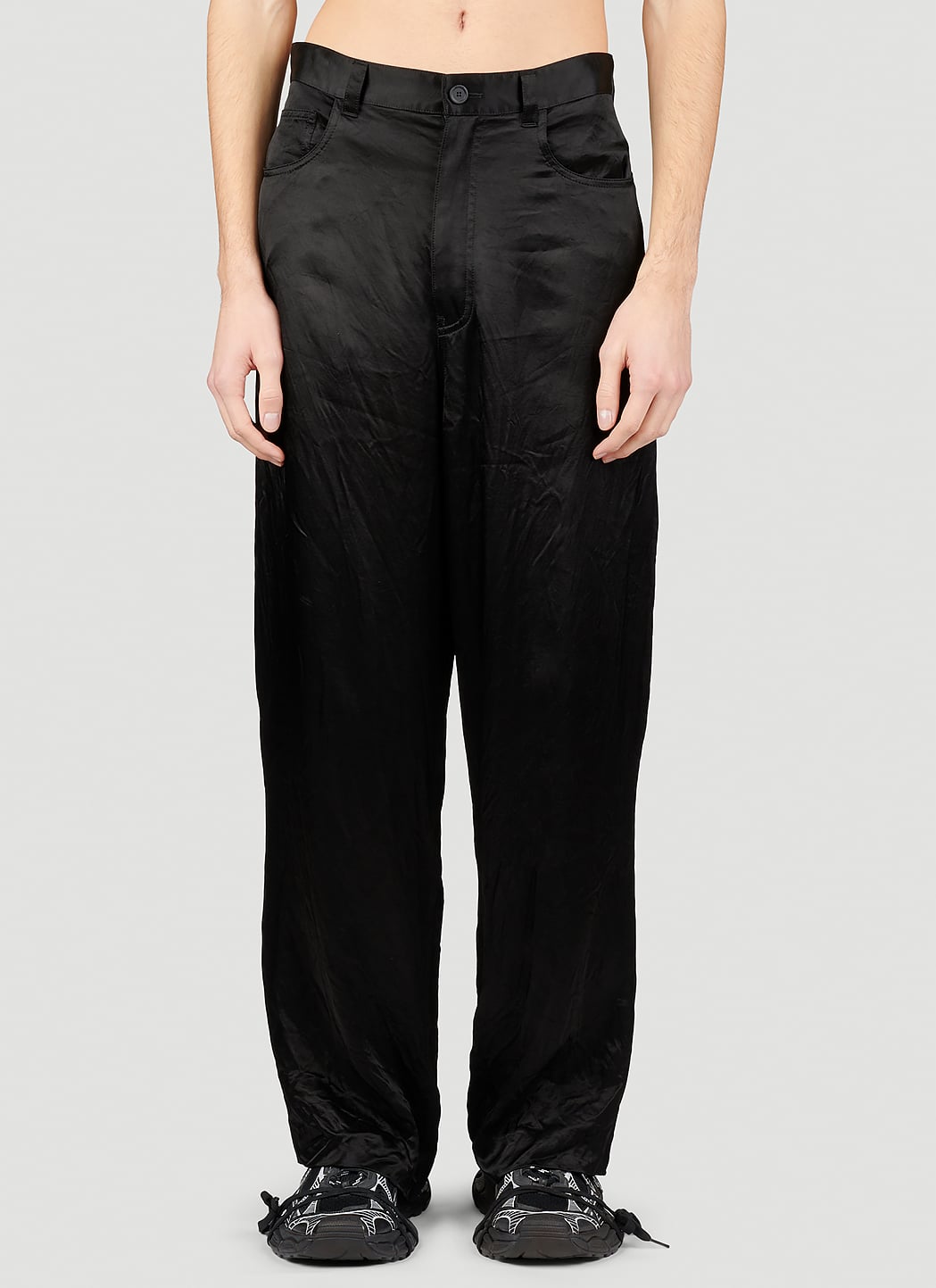 Balenciaga Men Five Pocket Satin Pants