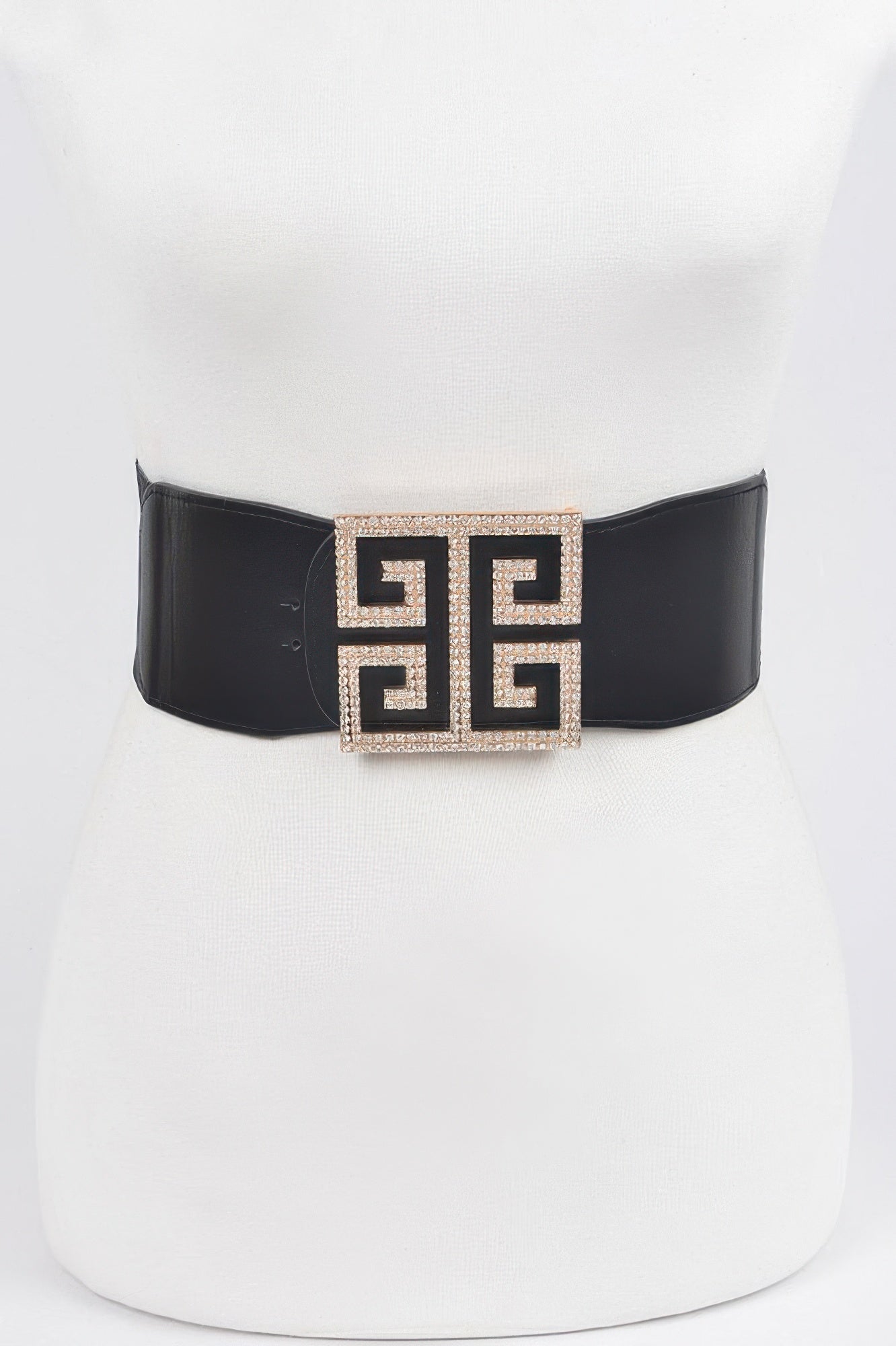 Rhinestone Buckle Stretch Belt