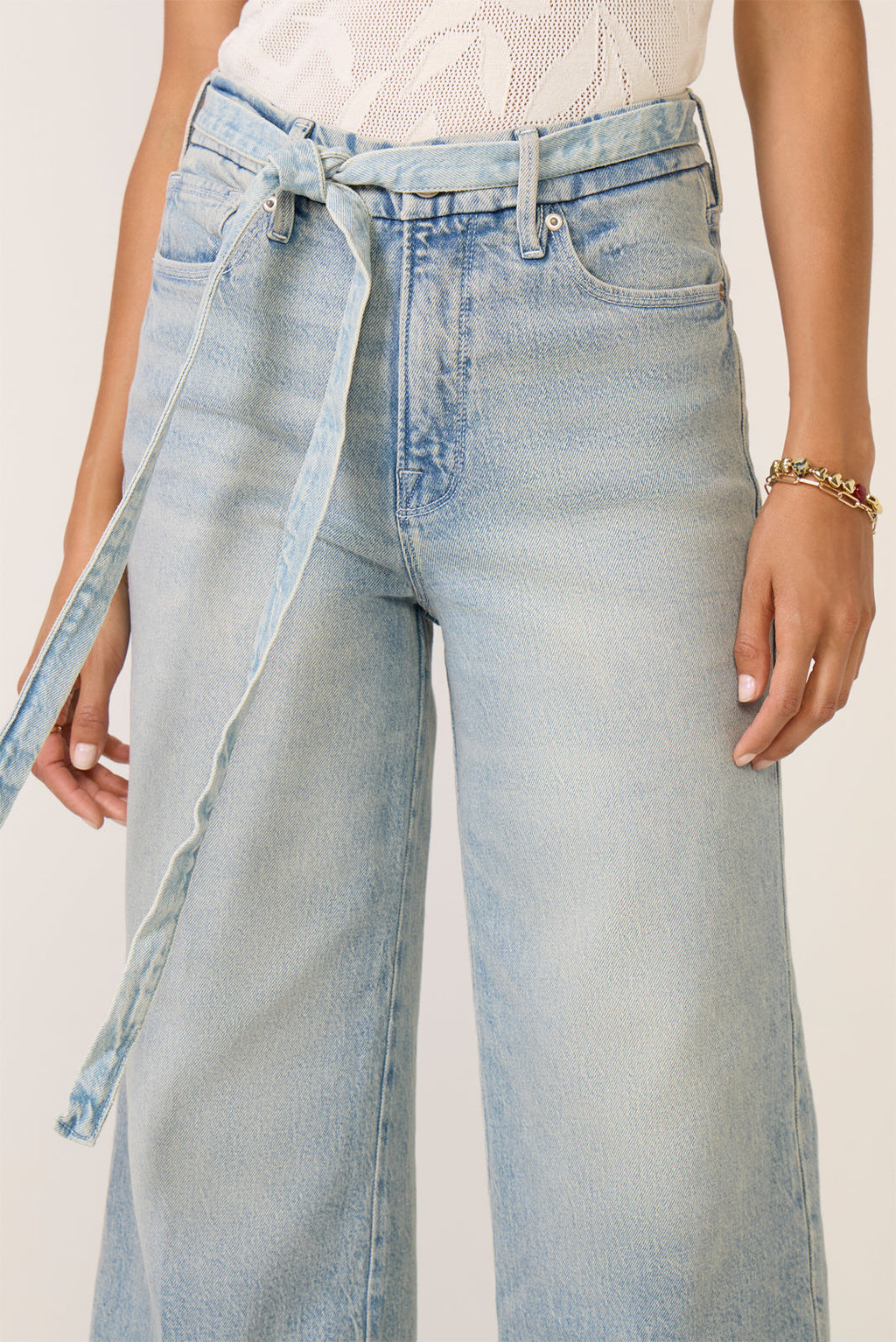 Women's Waist Palazzo Crop Jean