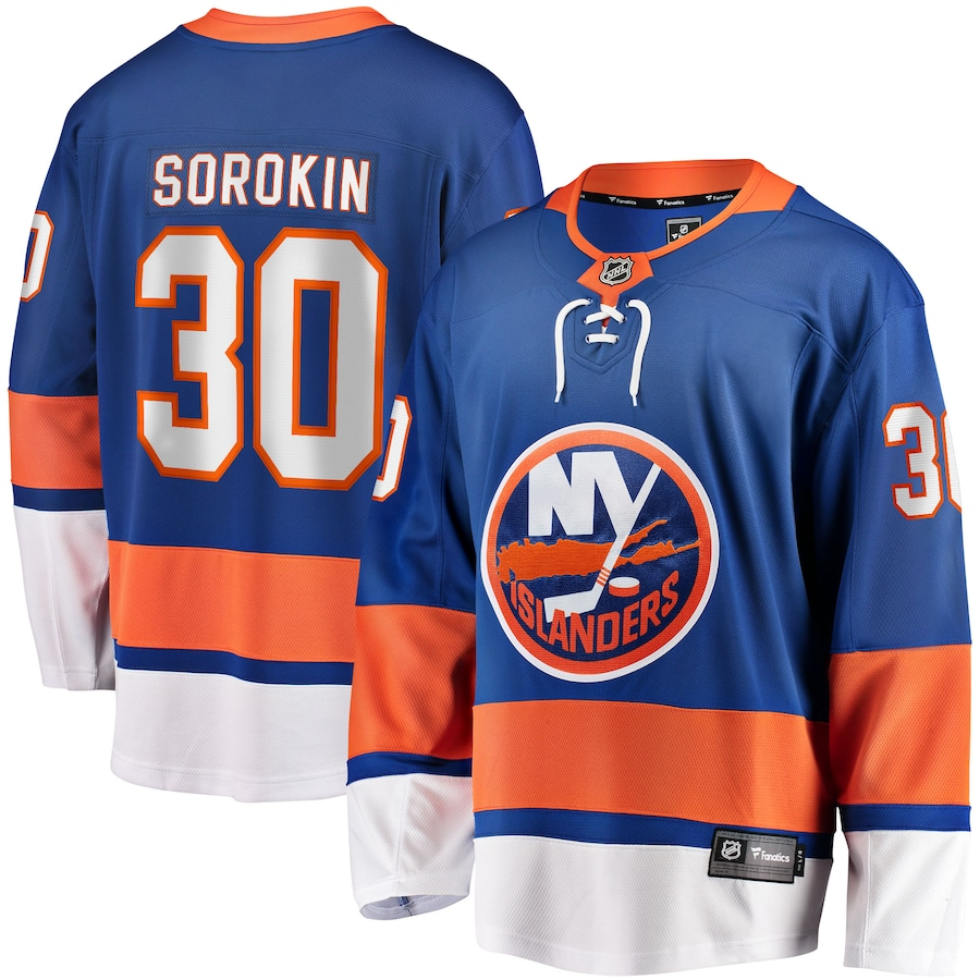 Men's New York Islanders Ilya Sorokin #30 Royal Player Game jersey