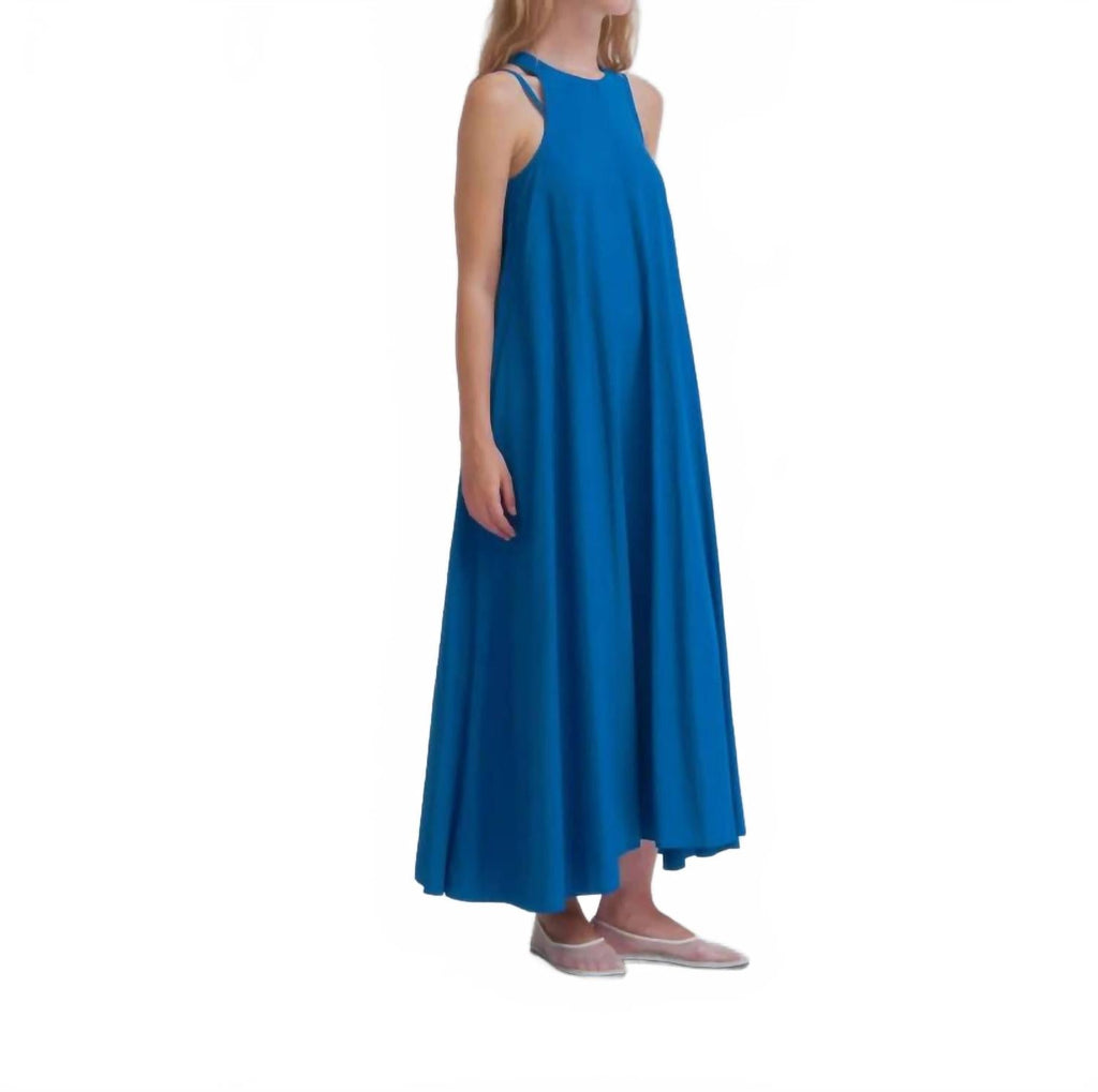 Double Strap Dress In Cerulean