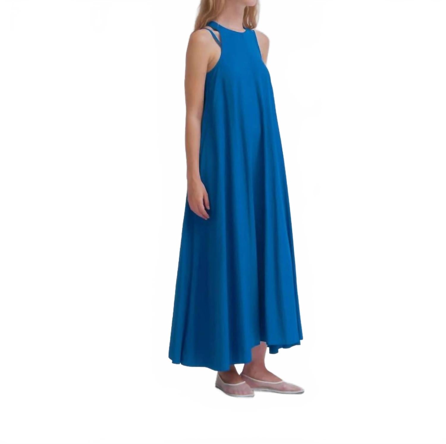 Double Strap Dress In Cerulean