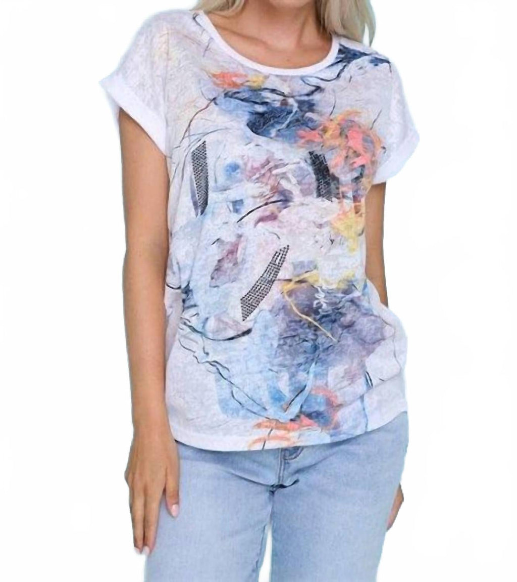 Weekend Soirée Embellished Top In White