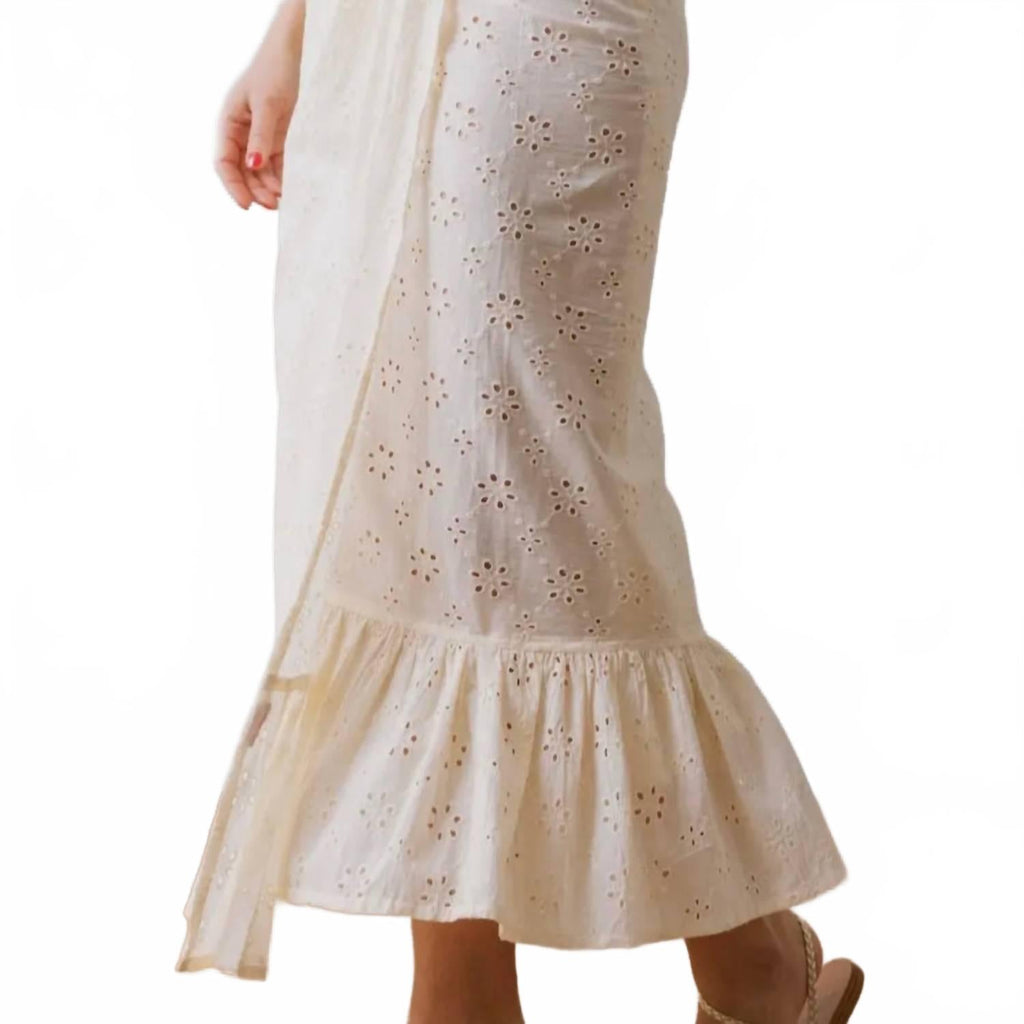 Eyelet Sarong In Ivory
