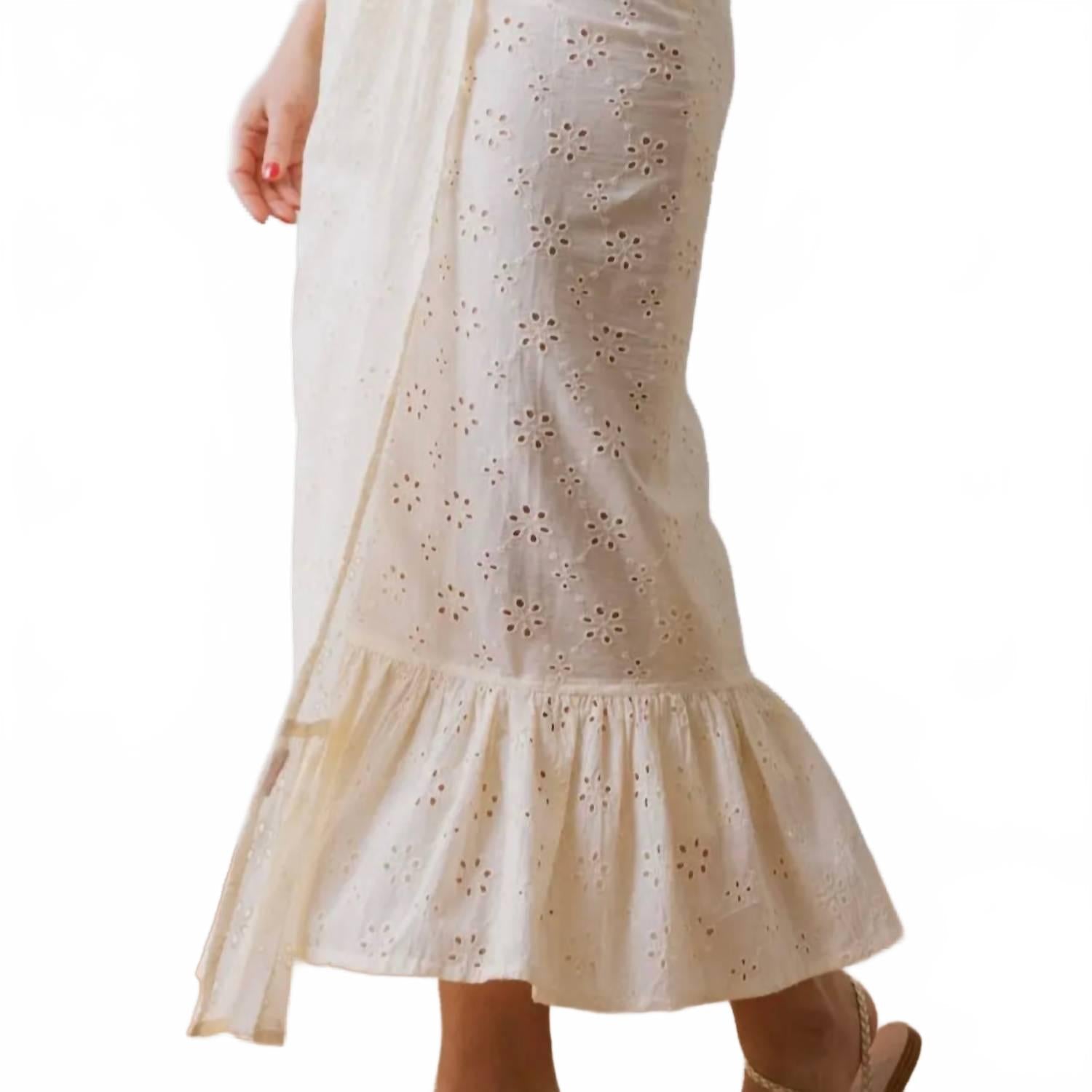 Eyelet Sarong In Ivory