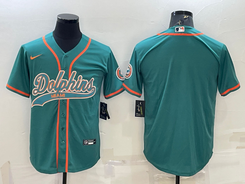 Men's Miami Dolphins Aqua Blank jersey