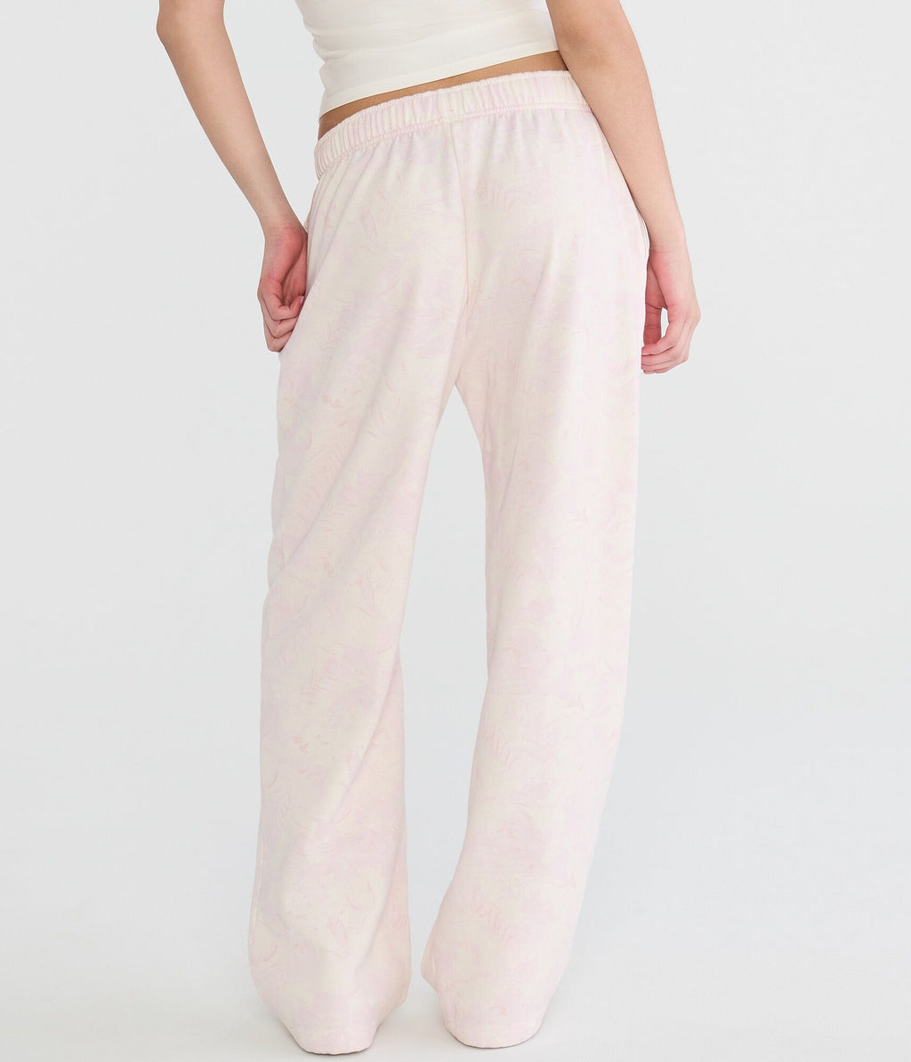 Aeropostale Cloud Soft Tropical Floral Mid-Rise Straight Leg Sweatpants