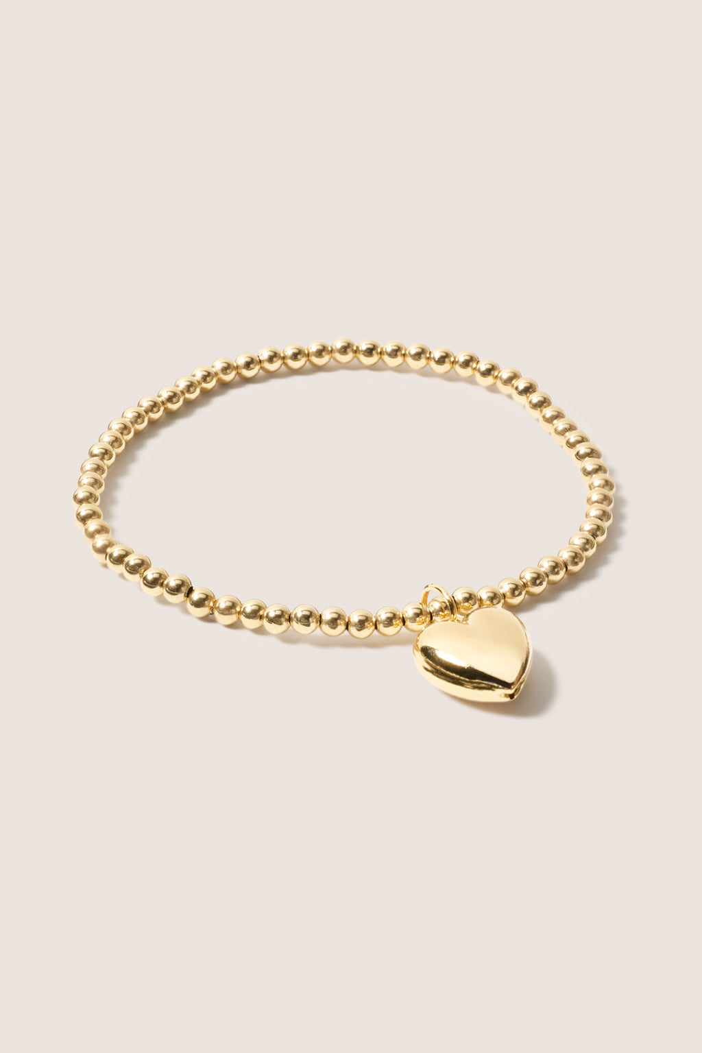 Women's Classic Gold 3mm Bracelet w. Heart