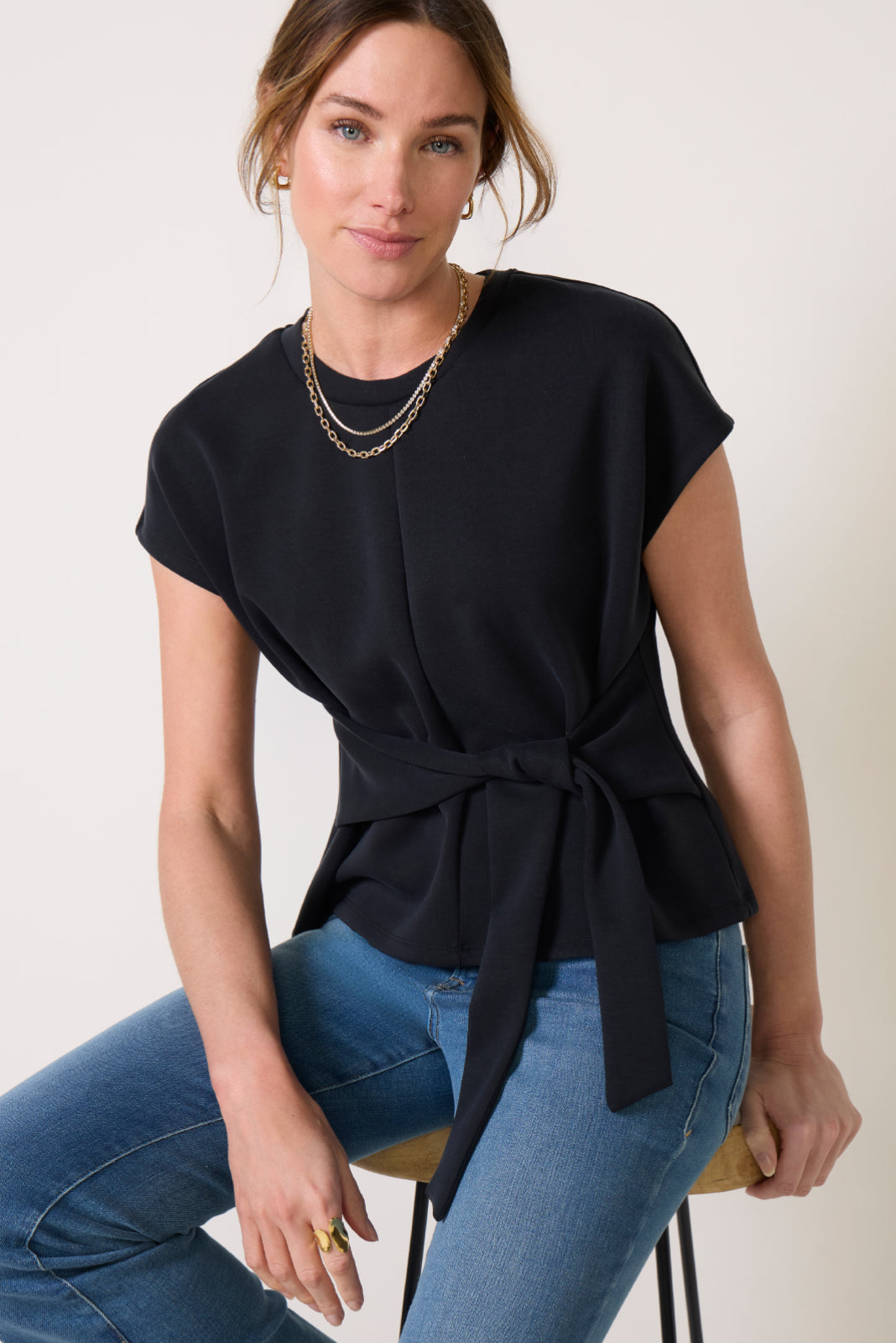 Women's Max Tie Front Scuba Top