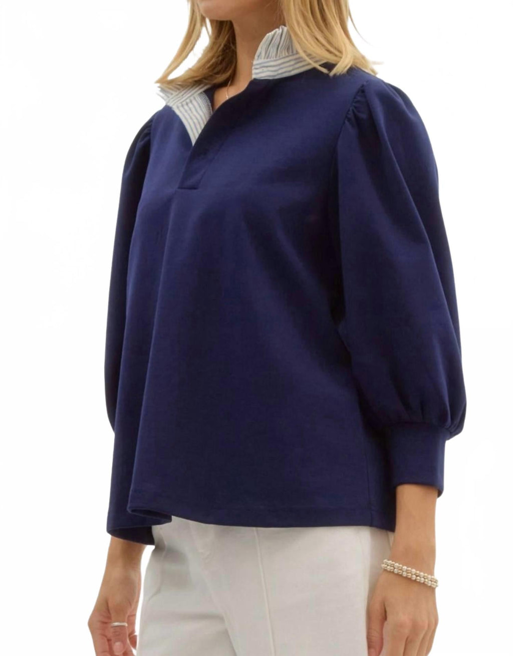 Beckham Pullover Top In Navy