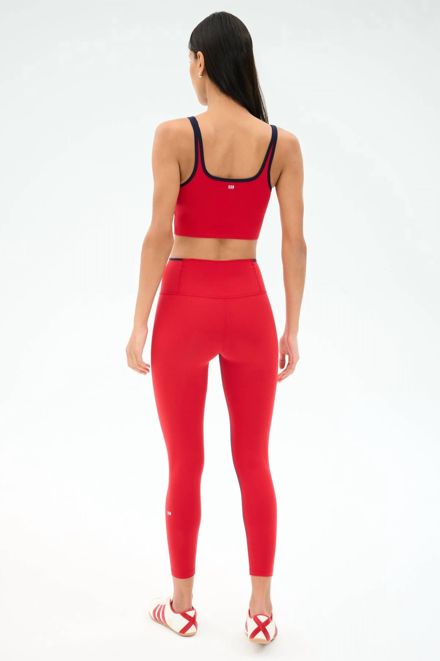Easton Rigor High Waist 7/8 Leggings In Pirate Red/indigo