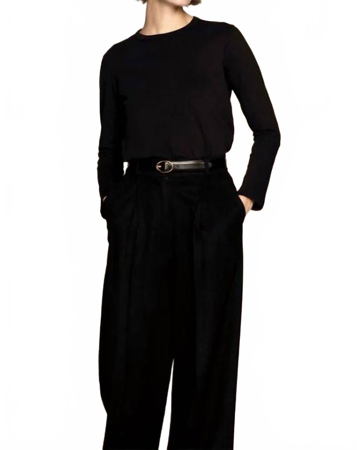Long Sleeve Perfect Tee In Black