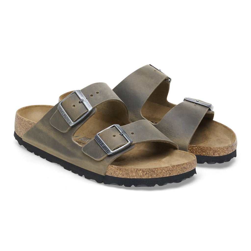 Men's Arizona Leather Sandals In Faded Khaki