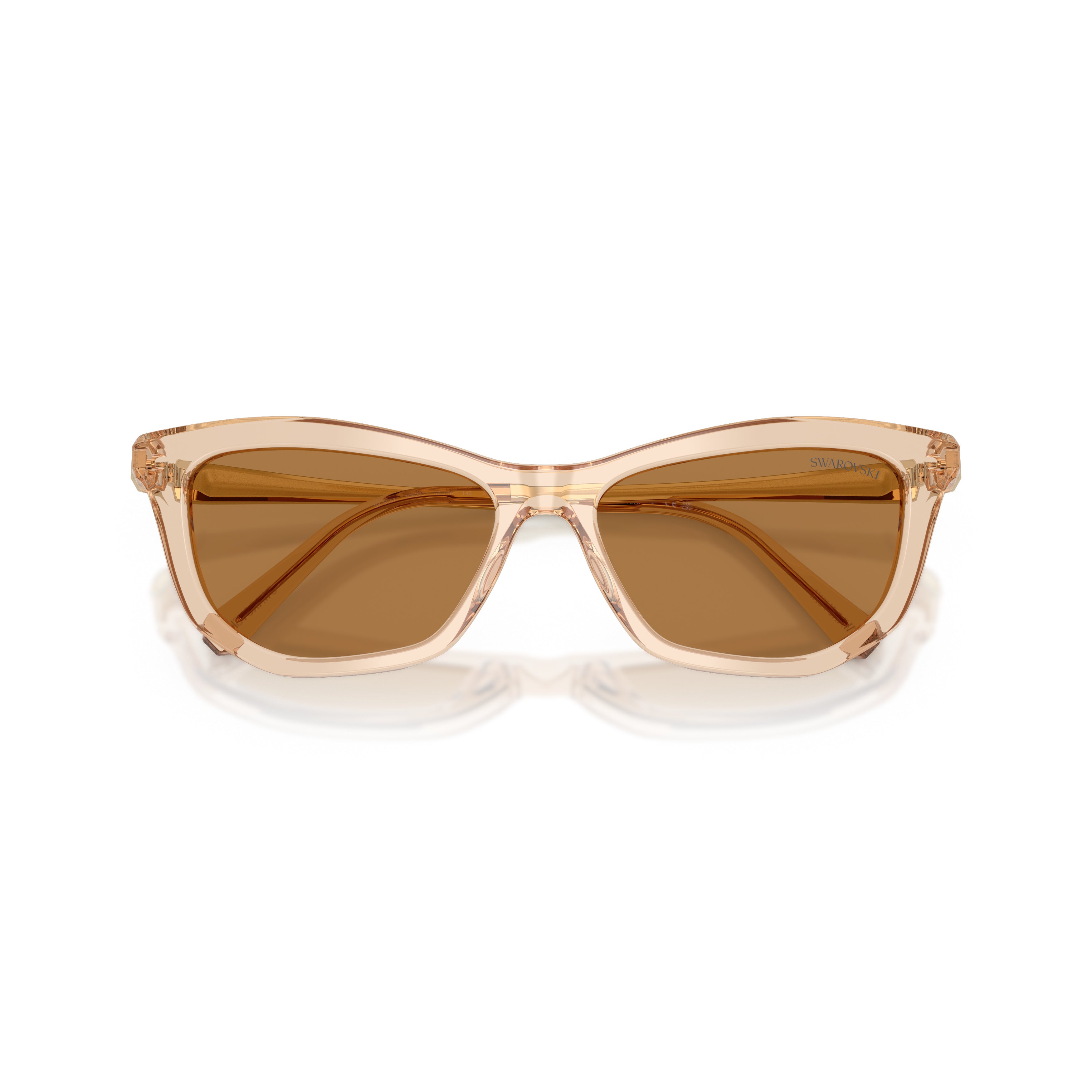 0Sk6057 Translucent Acetate Sunglasses with Angular Frame