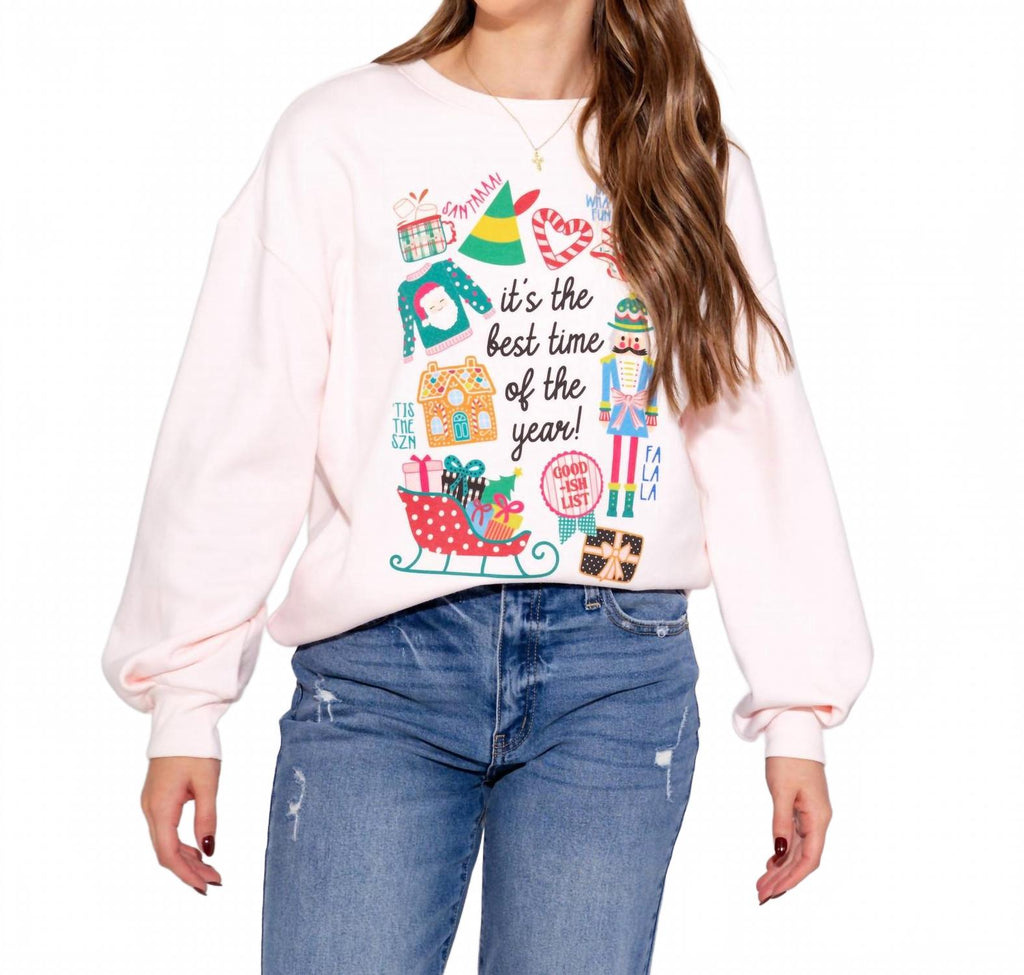 It's The Best Time Of The Year Sweatshirt In White