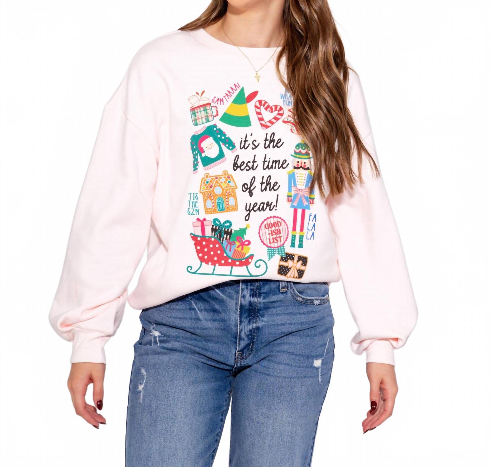 It's The Best Time Of The Year Sweatshirt In White