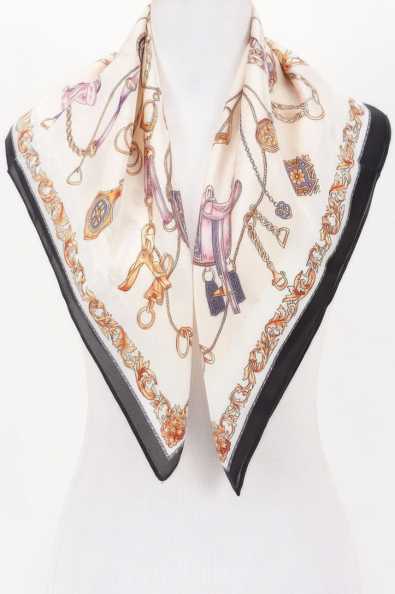 Artistic Multi Print Bandana with Refined Motifs