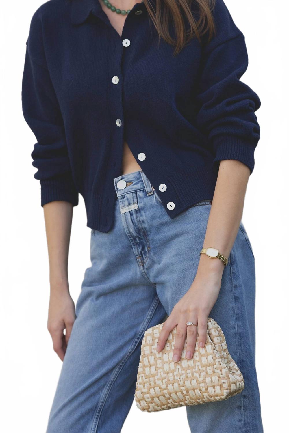 The Club Cardigan In Navy
