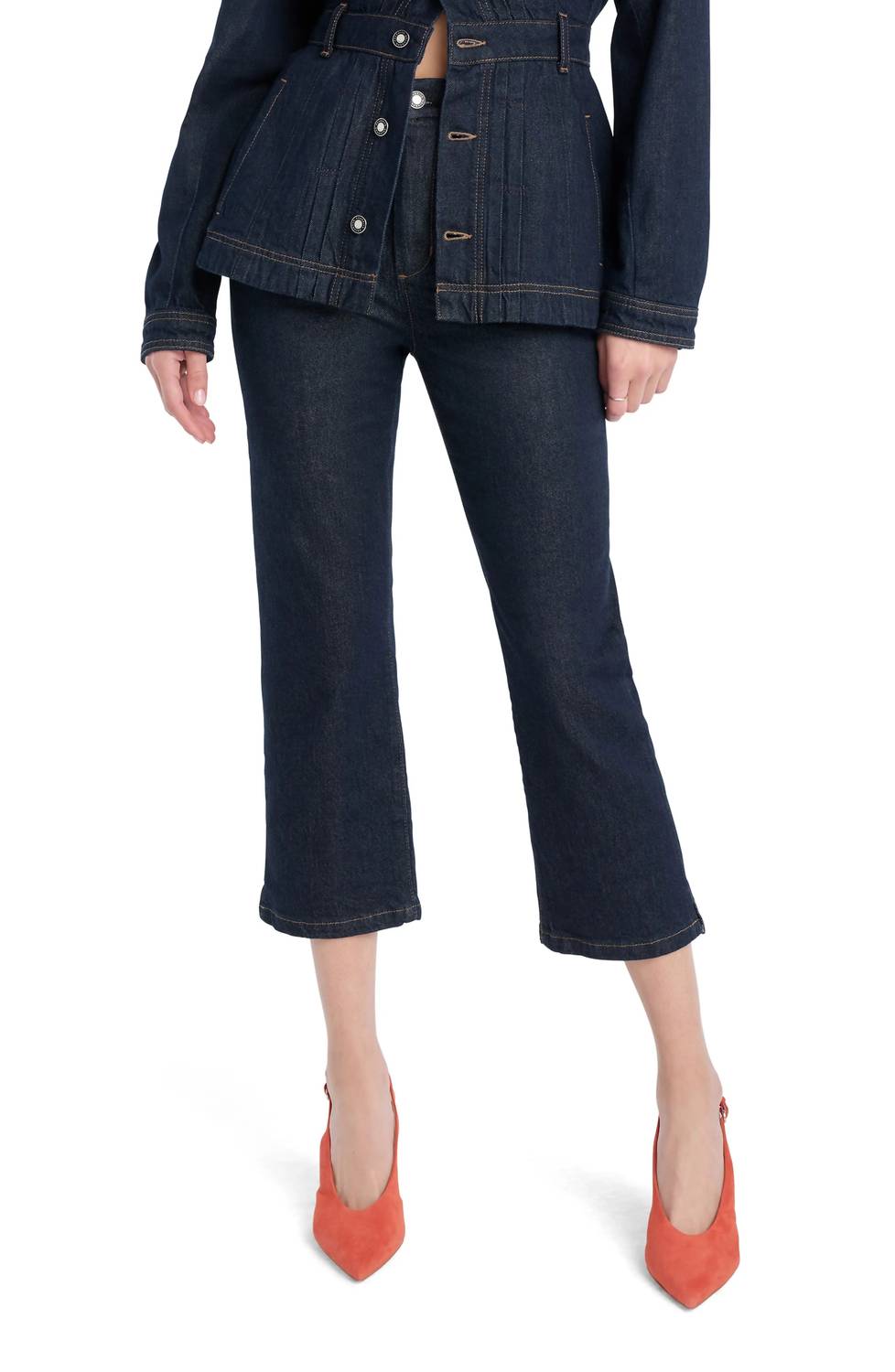 The Jade Capri Jeans In Oxford