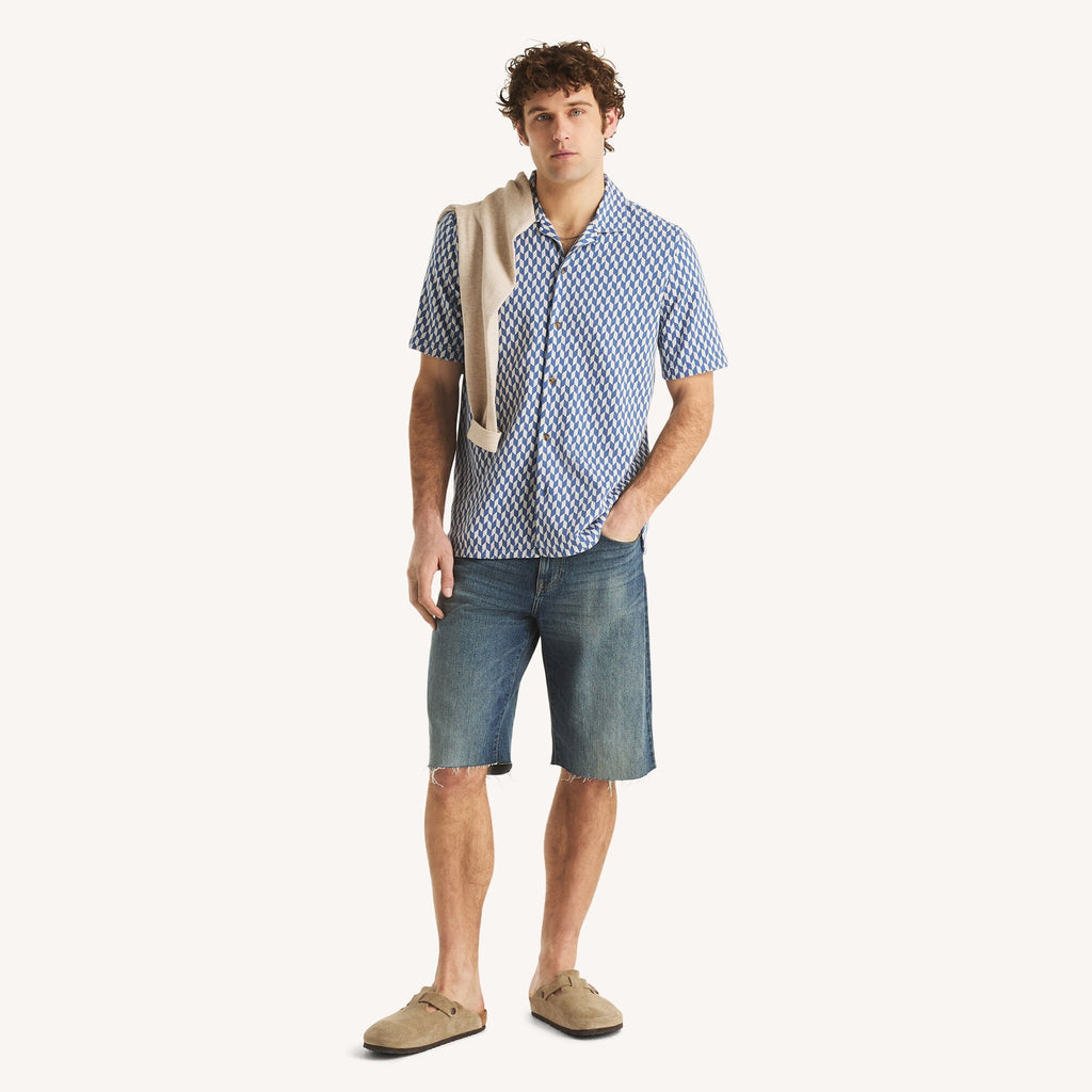 Nautica Mens Classic Fit Button-Front Polo