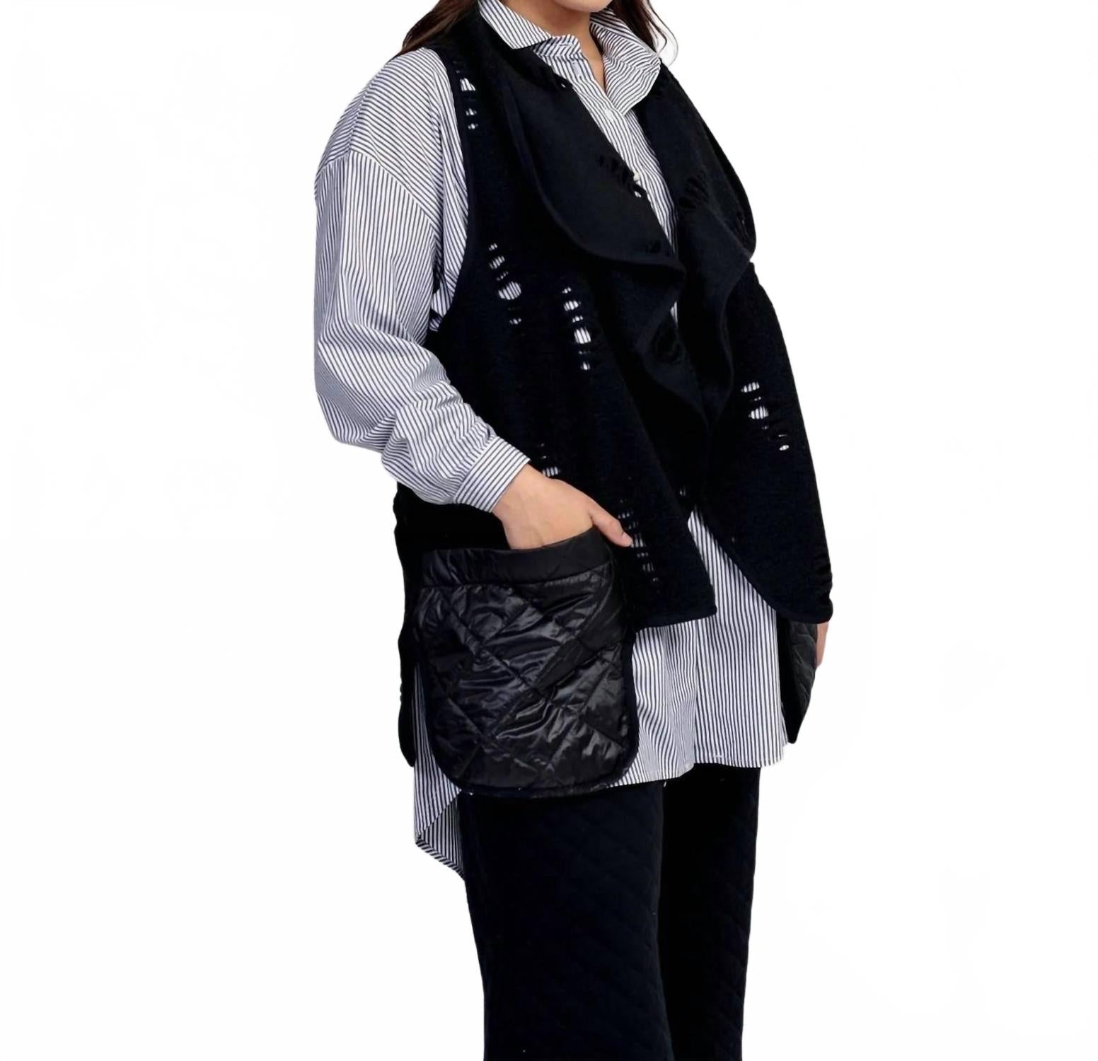 Urban Bellatrix Draped Vest In Rifts