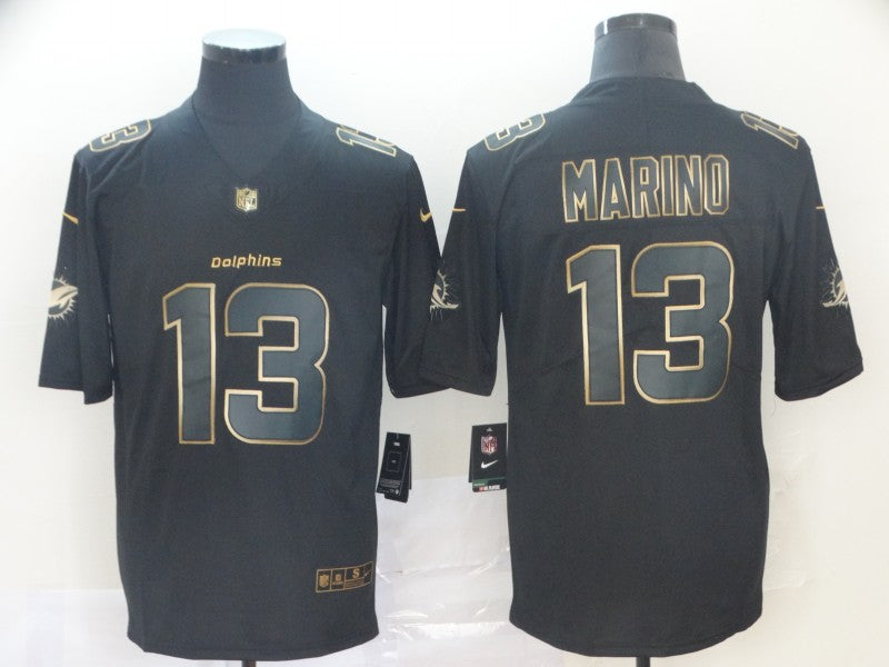 Men's Miami Dolphins Dan Marino #13 Black Authentic Game jersey