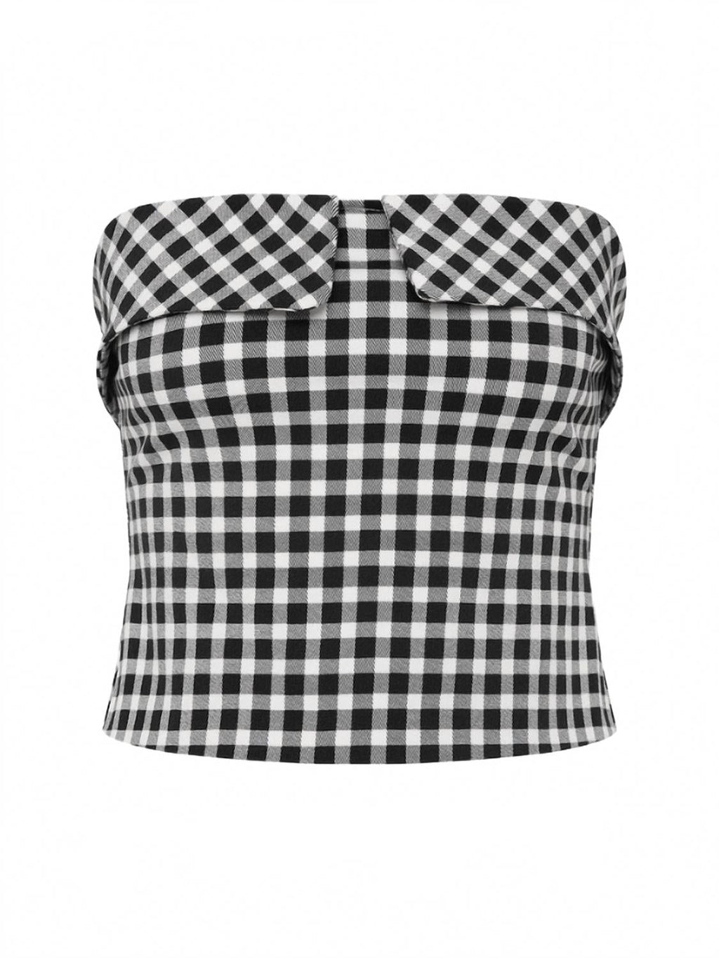 Chiara Strapless Top In Black/ White