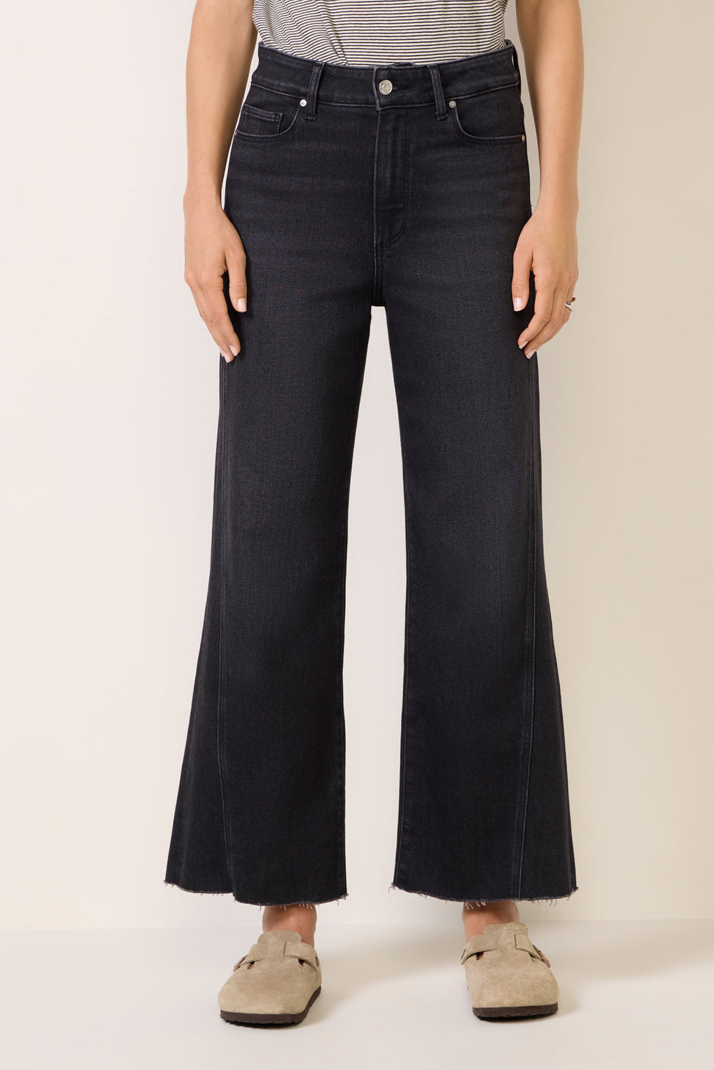 Women's Anessa w Twisted Outseam Panel Wide Leg Jean