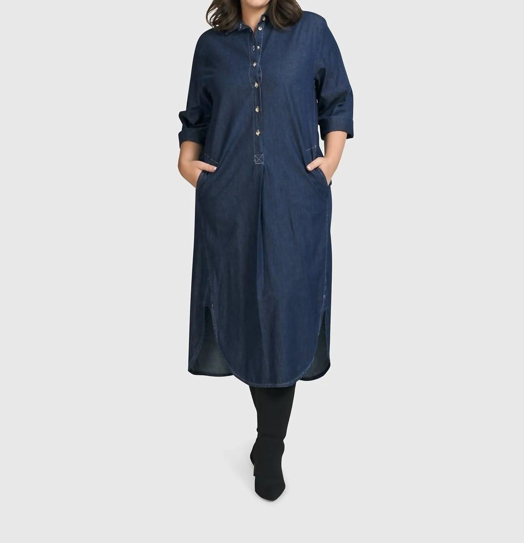 Joie Collared Dress In Denim