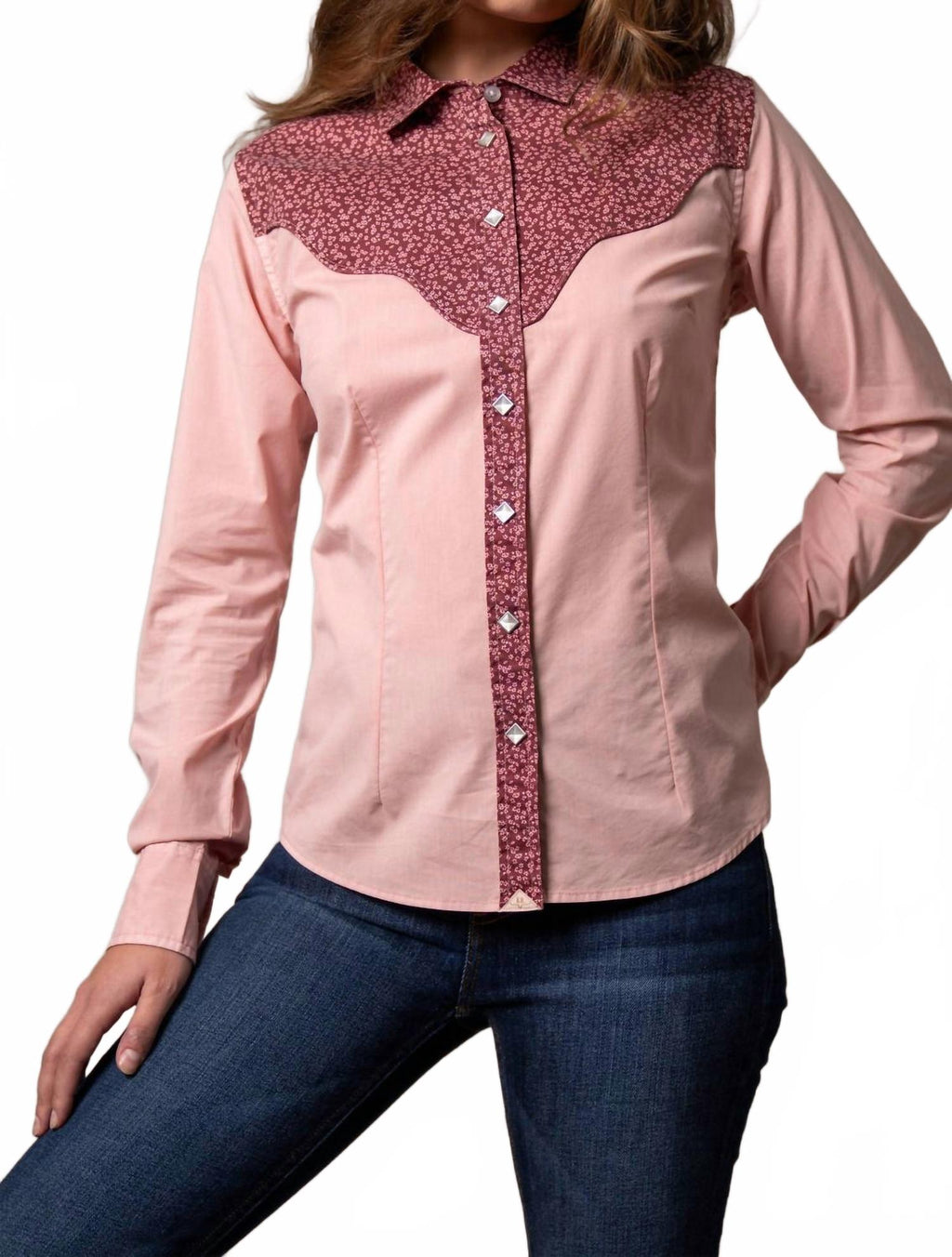 Birdie Pearl Snap Shirt In Pink