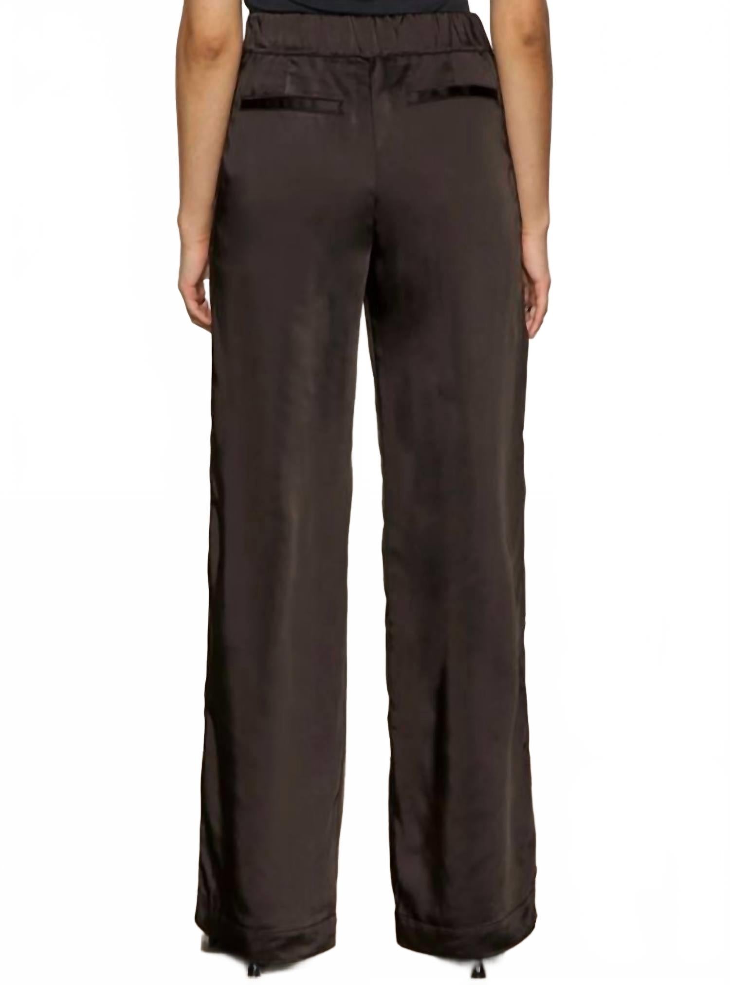 Modern Satin Trouser In Black
