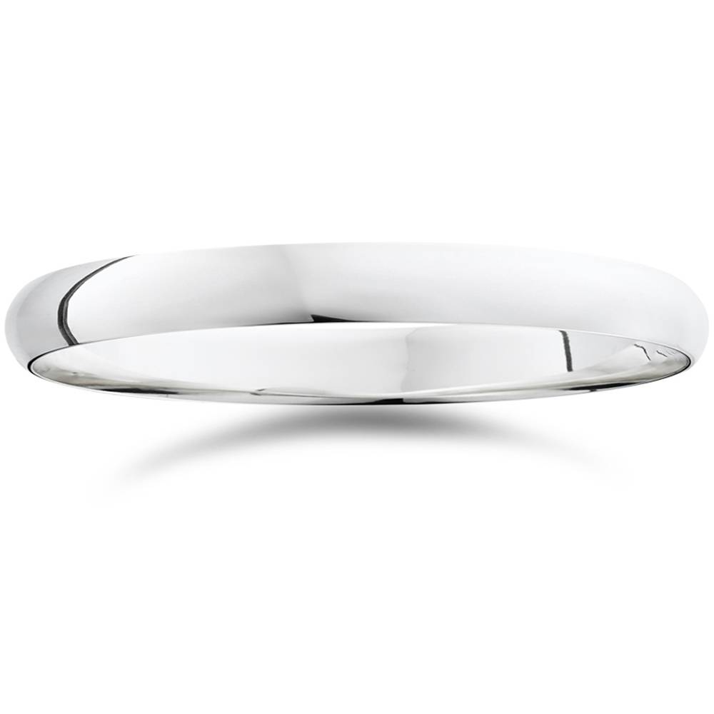 3mm Dome High Polished Wedding Band 950 Platinum Size Selectable