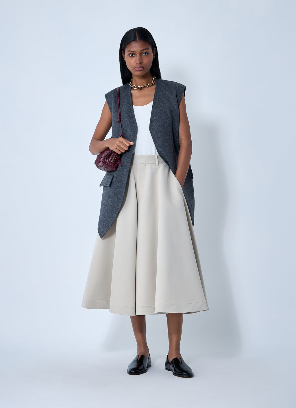 Bottega Veneta Women Silk-And-Cotton-Twill Culotte