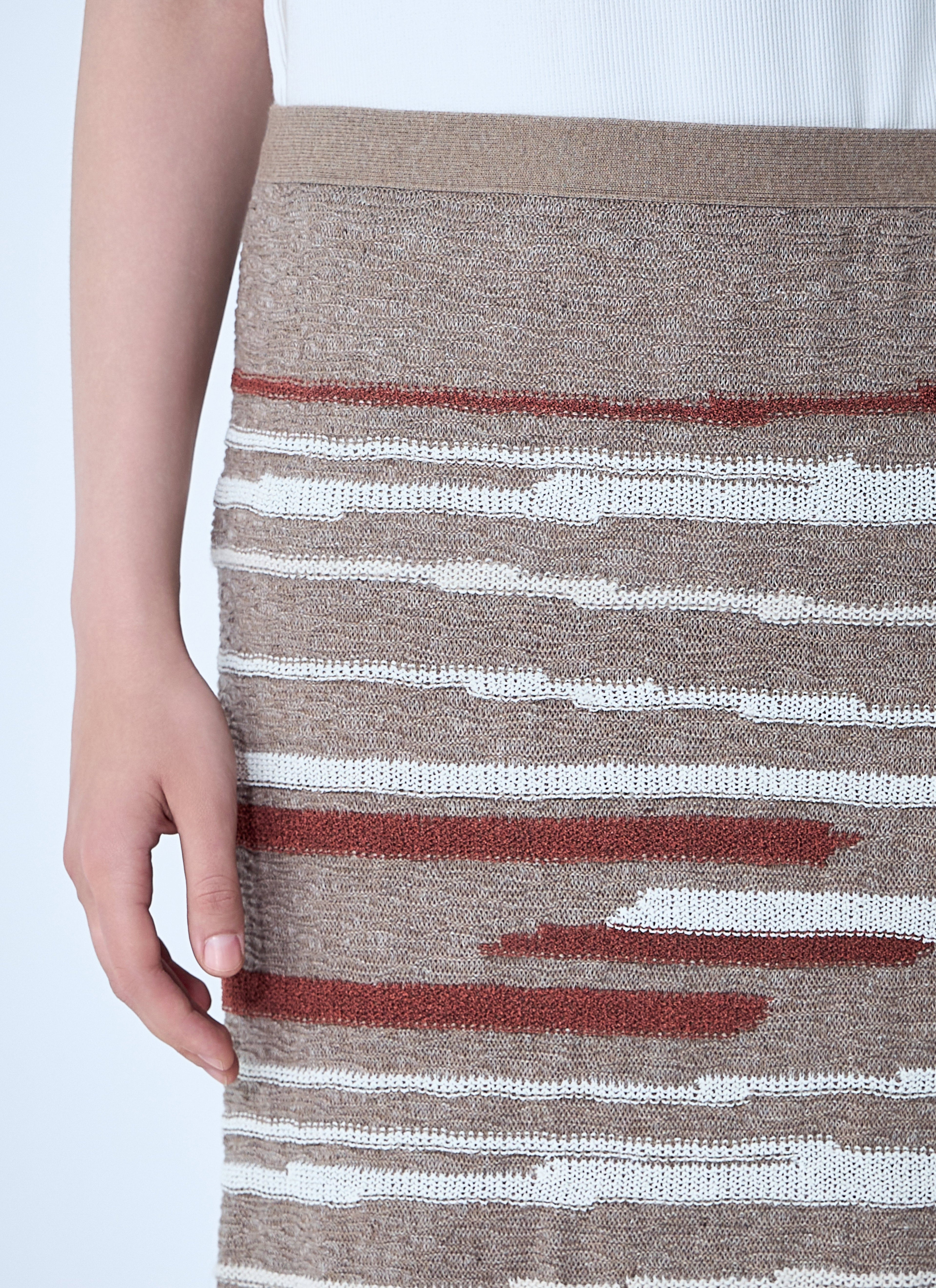 Bottega Veneta Women Linen-And-Cotton Skirt